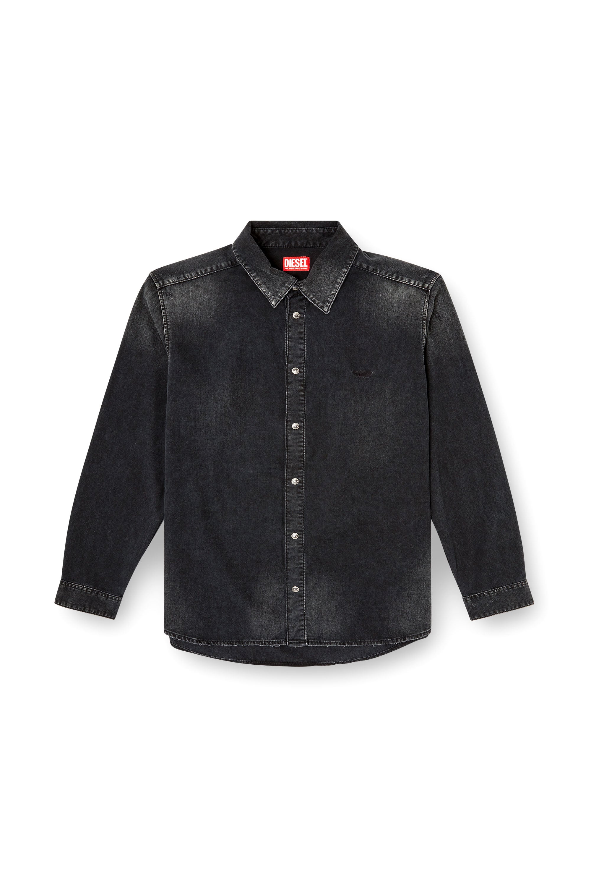 Diesel - D-SIMPLY, Male's Long-sleeve denim shirt in ブラック - 3