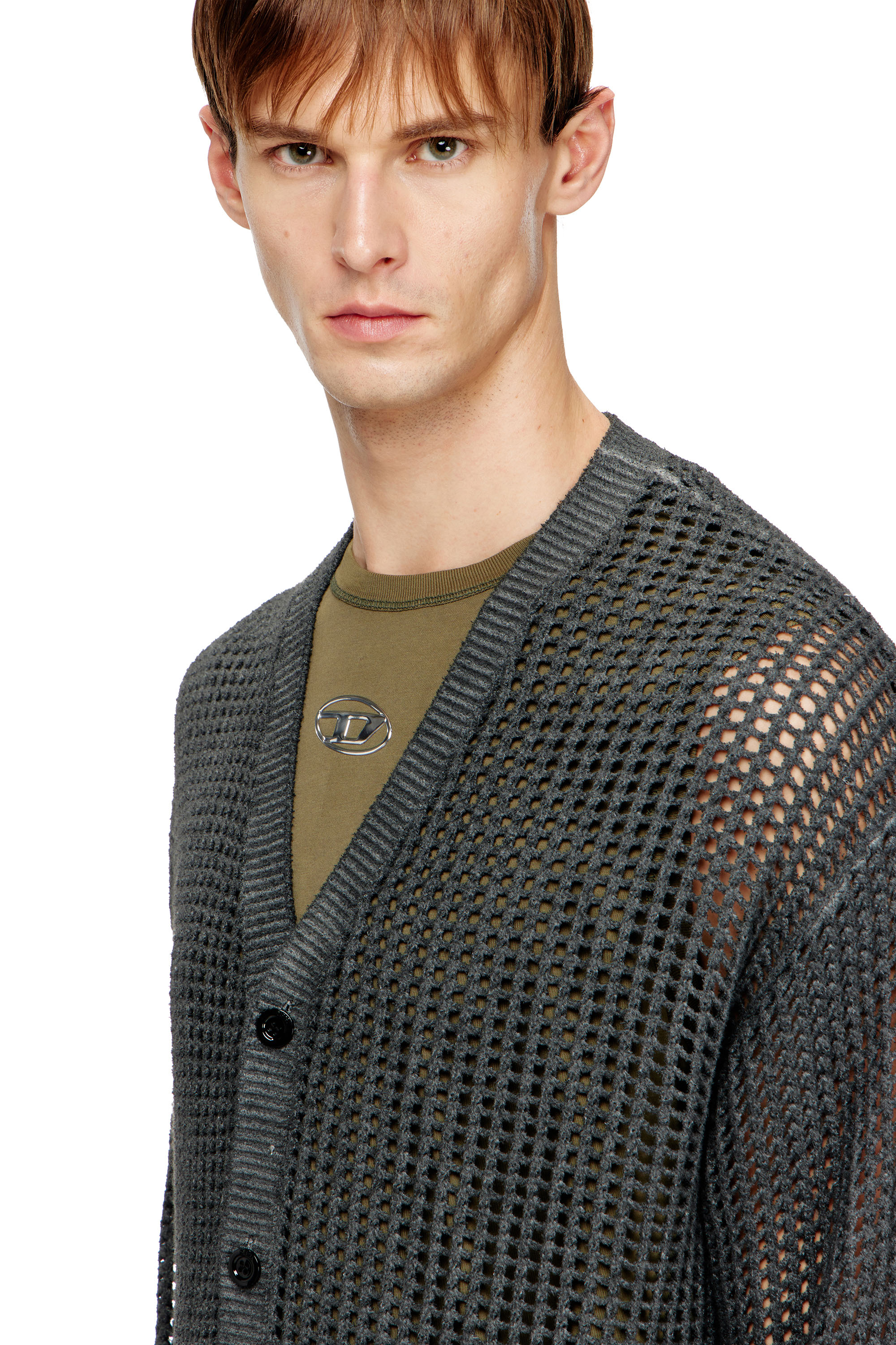 Diesel - K-ROQUETE, Male's カーディガン in グレー - 4