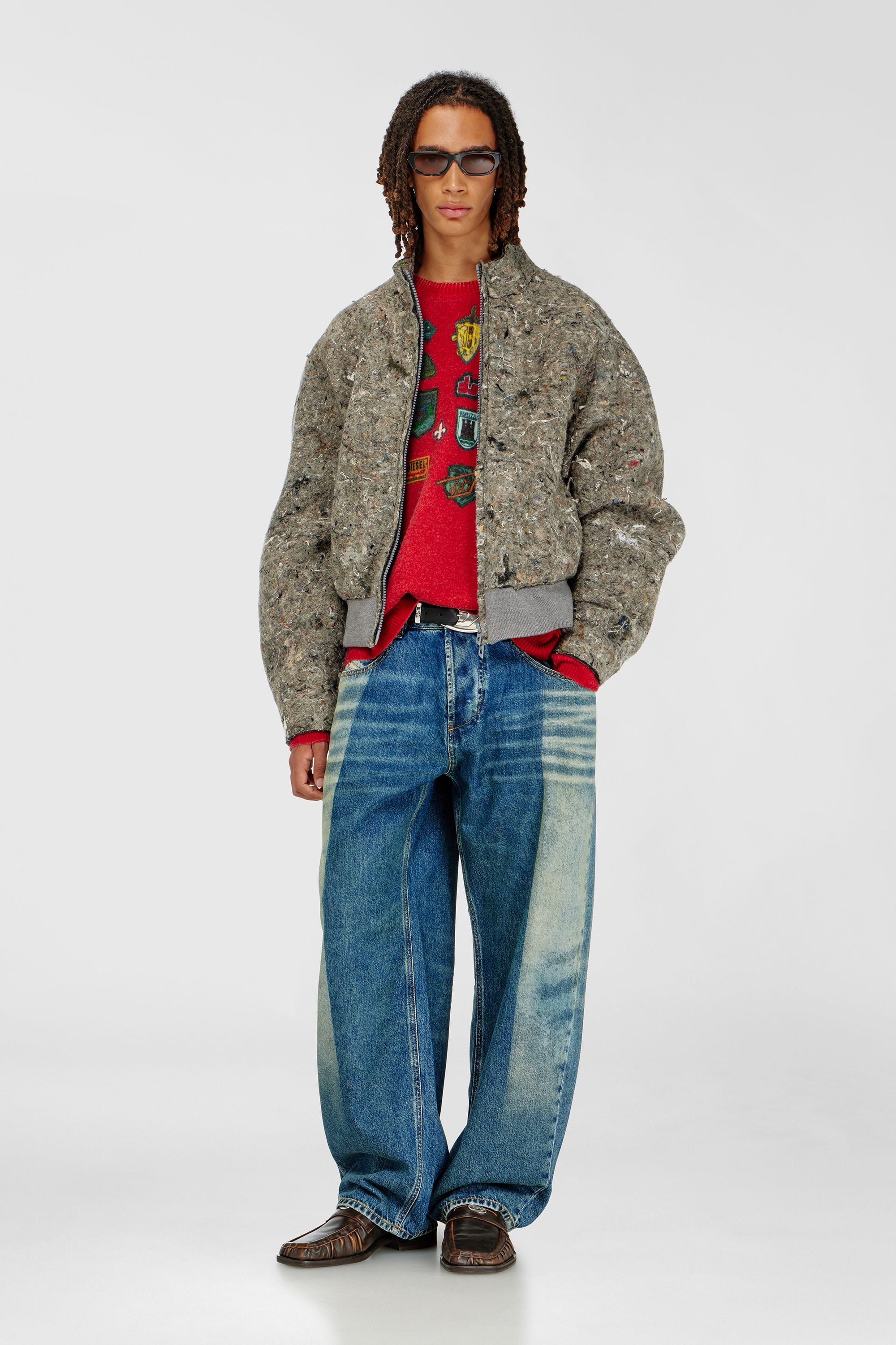Diesel - Unisex's Relaxed Jeans 1997 D-Enim-M 09P52, ダークブルー - 1