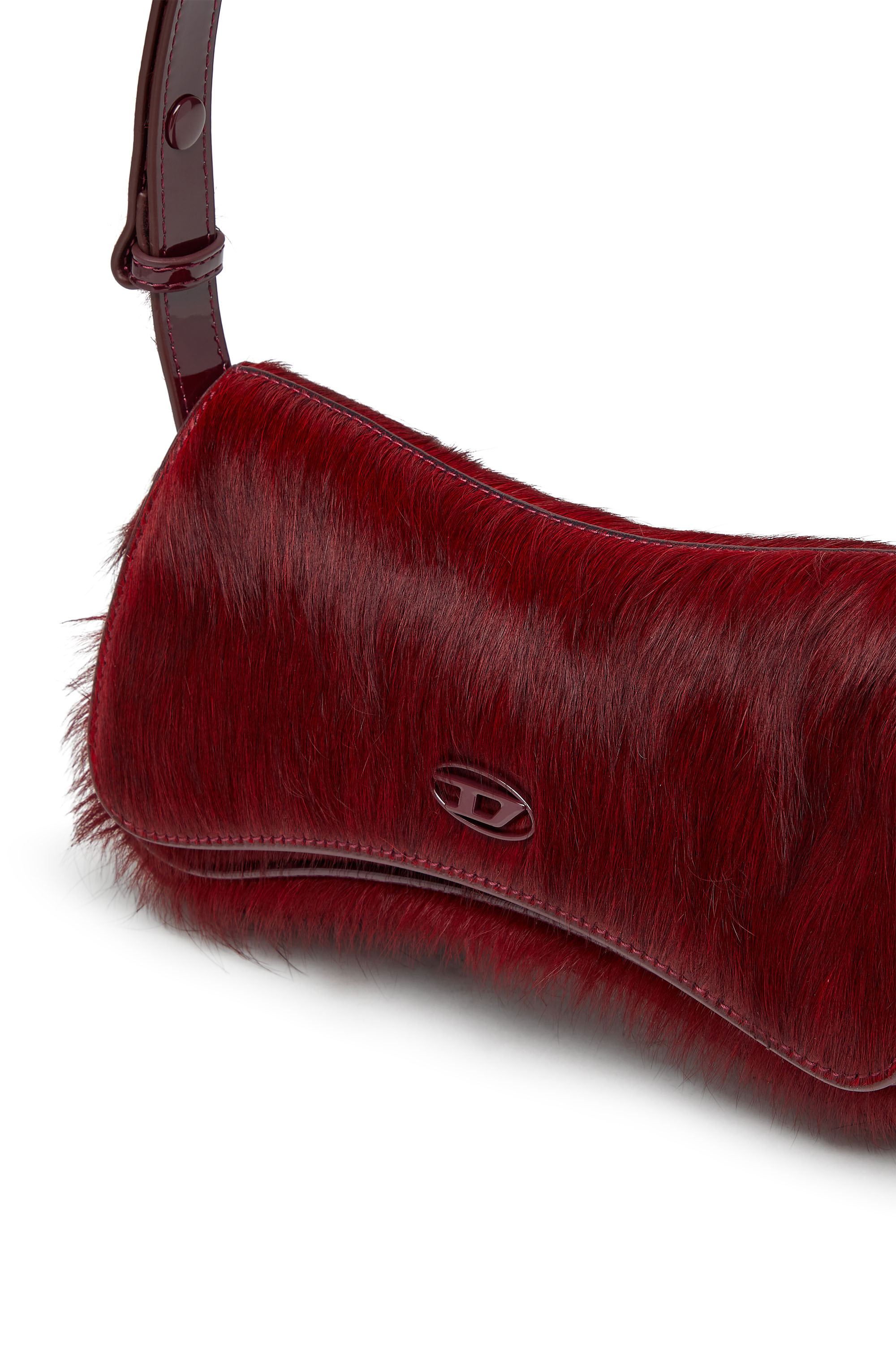 Diesel - PLAY CLUTCH, Female's Play-Clutch in coloured hairy leather in バーガンディー - 6