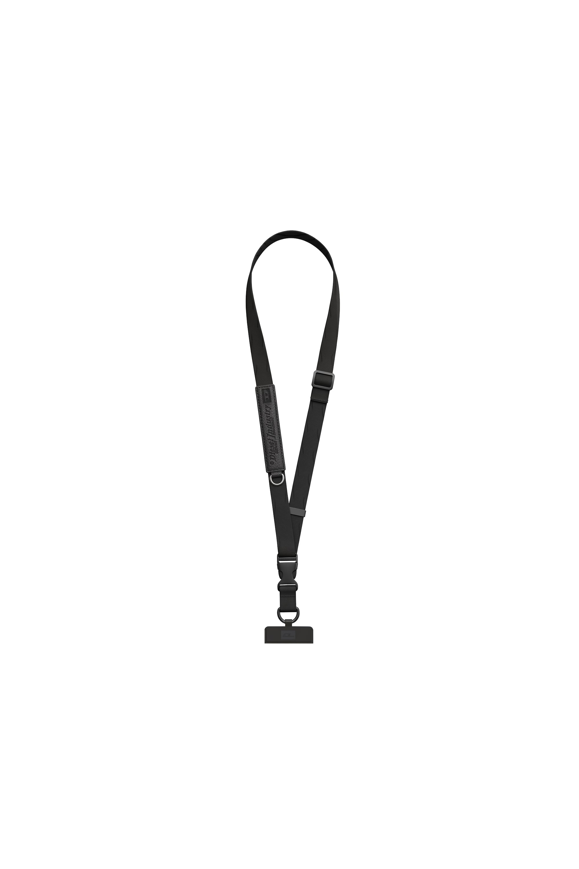 Diesel - 60658 UNIVERSAL STRAP, Unisex's Flag D necklace phone crossbody strap in ブラック - 1