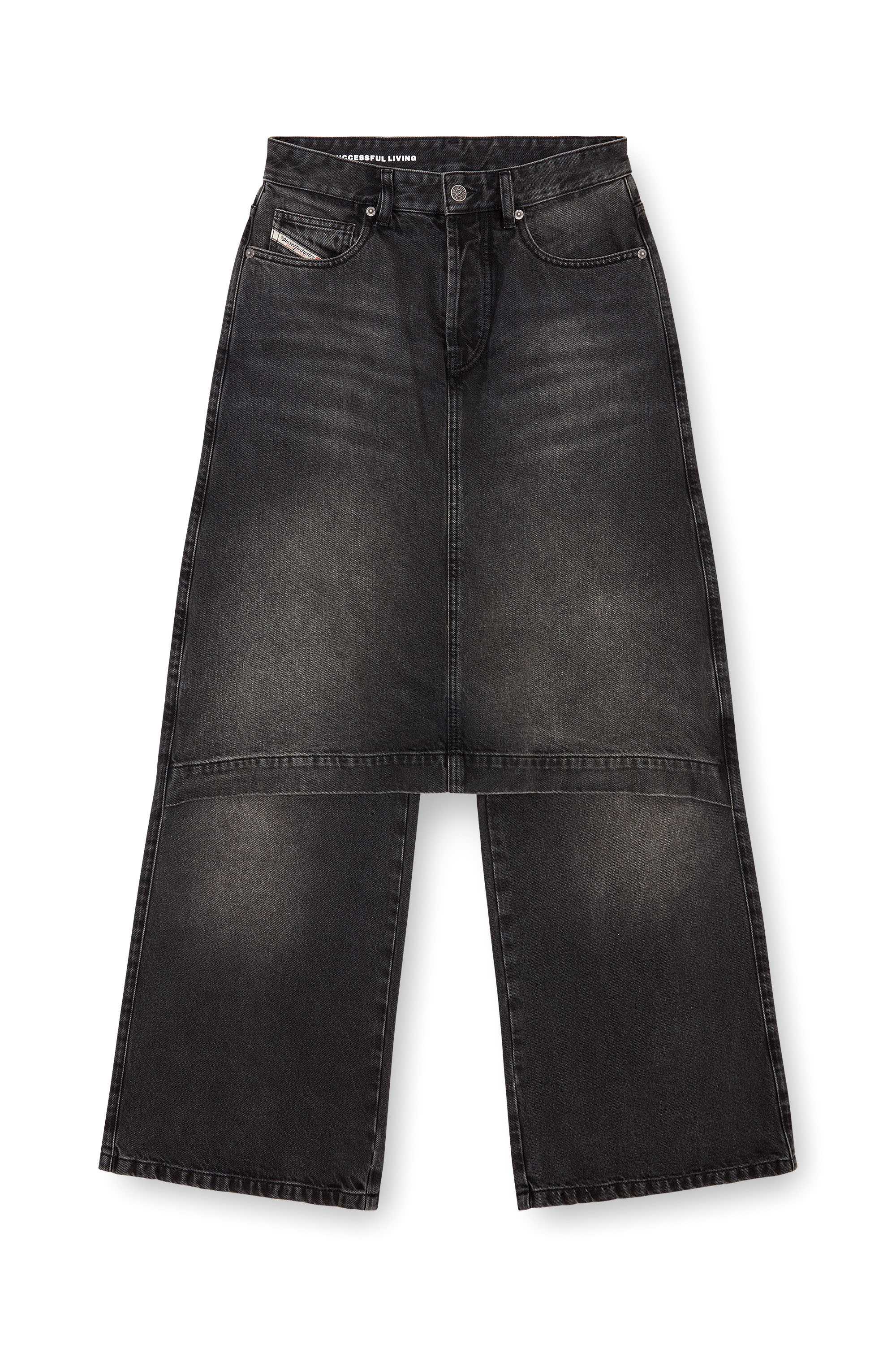 Diesel - Female's Relaxed Jeans D-Syren 0CBDG, ブラック/ダークグレー - 3