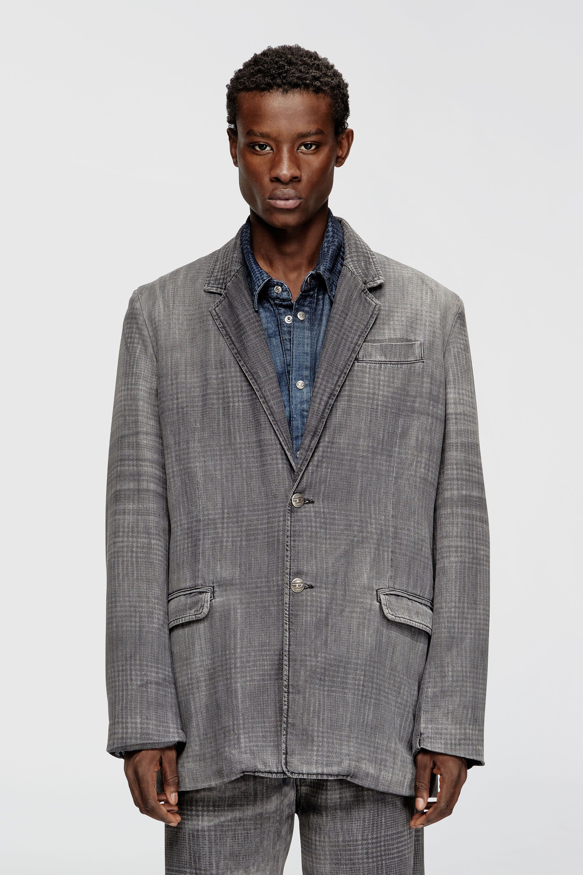 Diesel - D-REGER-S1, Unisex's デニムジャケット in グレー - 1