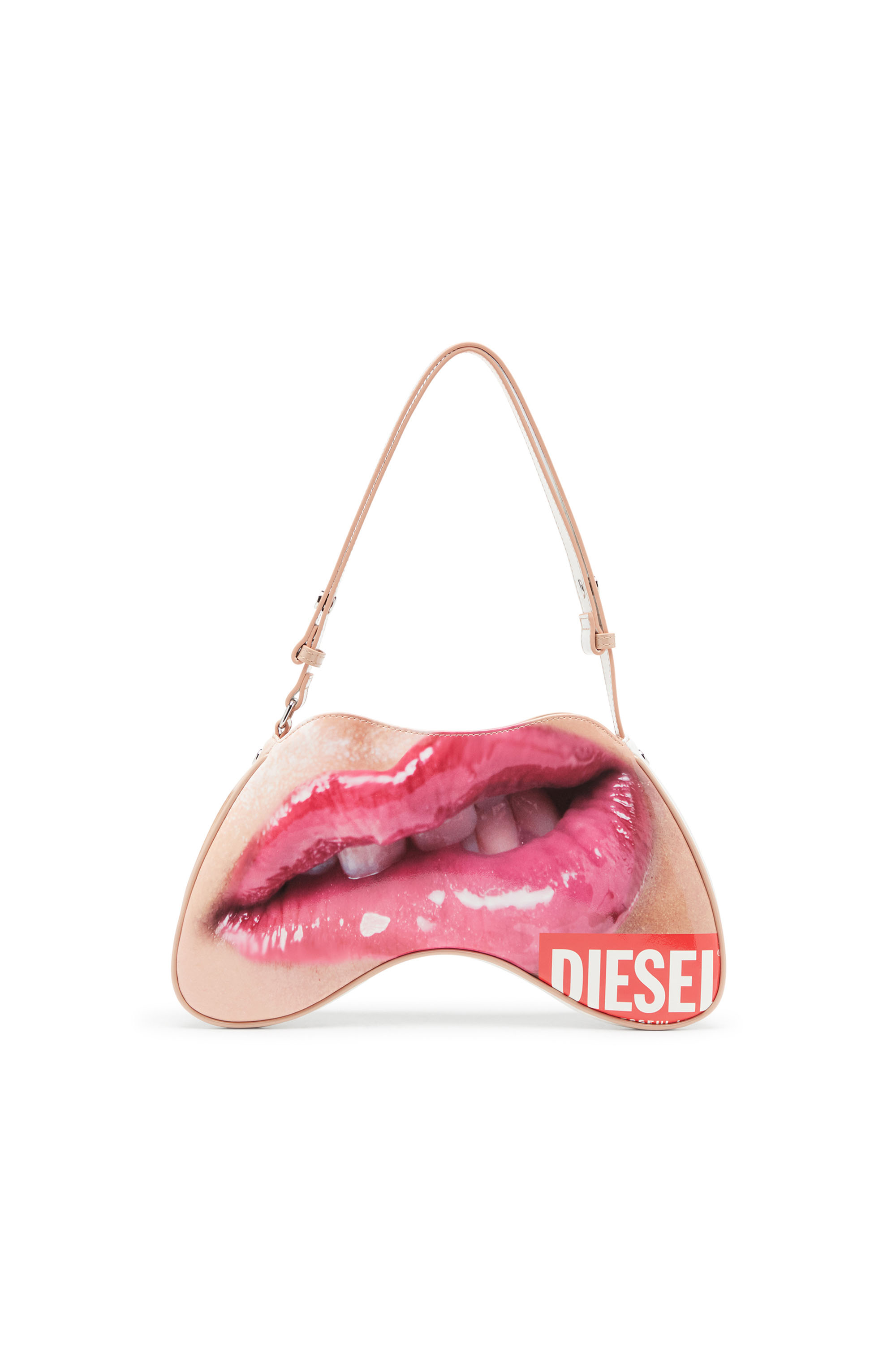 Diesel - PLAY SHOULDER, Female's プリントPUショルダーバッグ in ホワイト - 2
