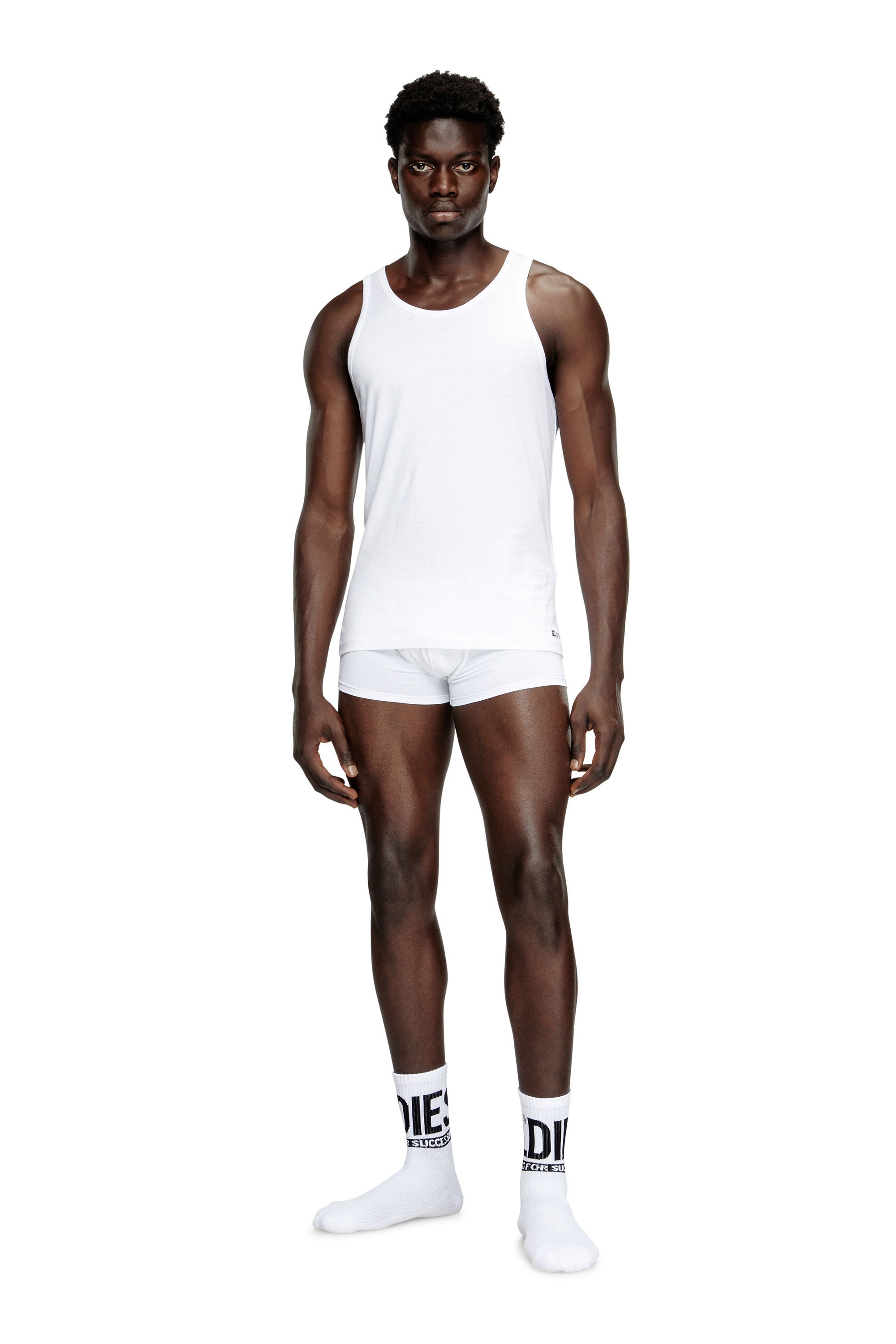 Diesel - WALTY-D-BOX-2PACK, Male's Two pack cotton tank vest in ホワイト - 3