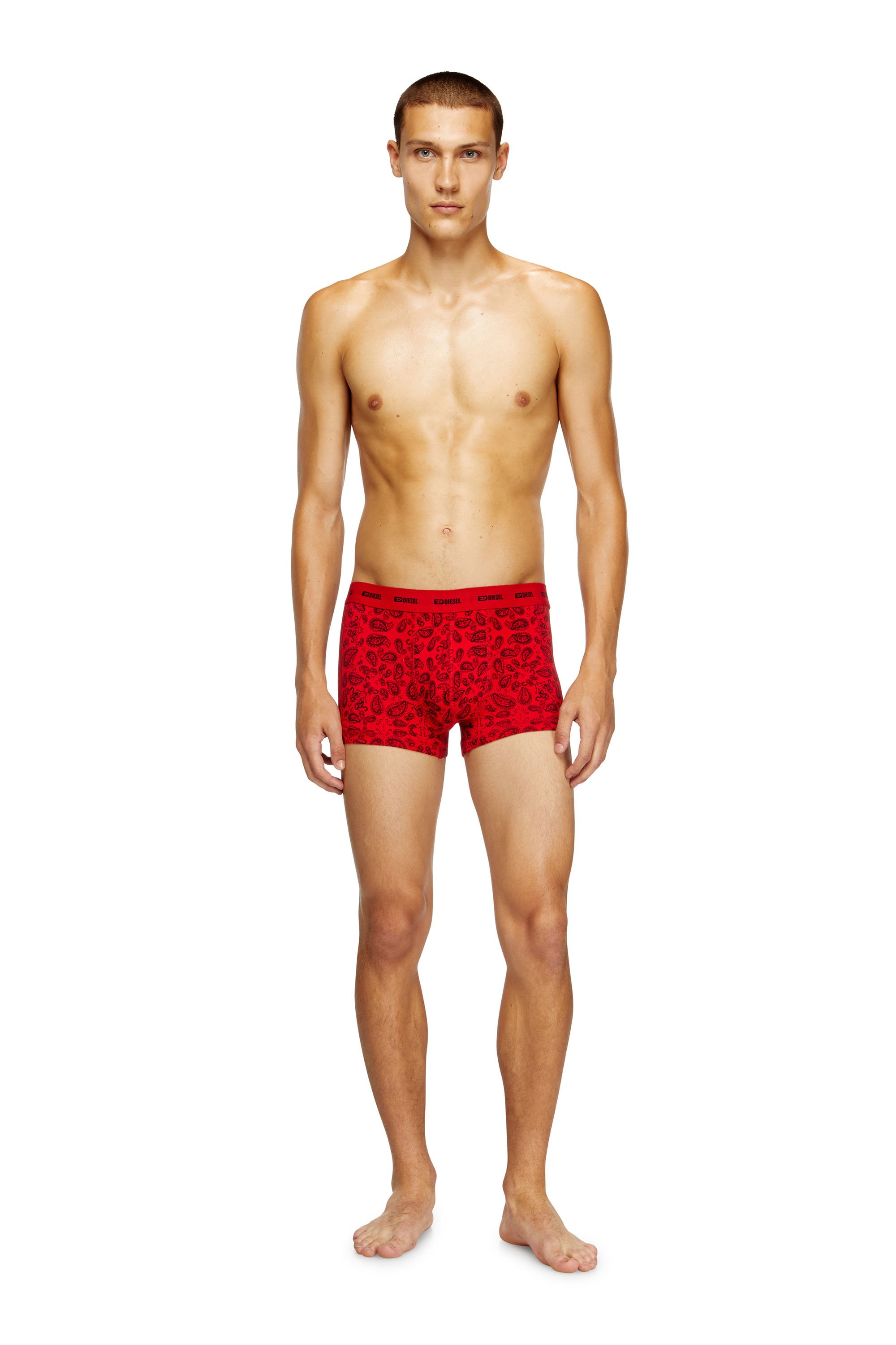 Diesel - DAMIEN-GFT-UTLT-3PACK, Male's ボクサーパンツ 3枚パック in レッド/ホワイト - 3