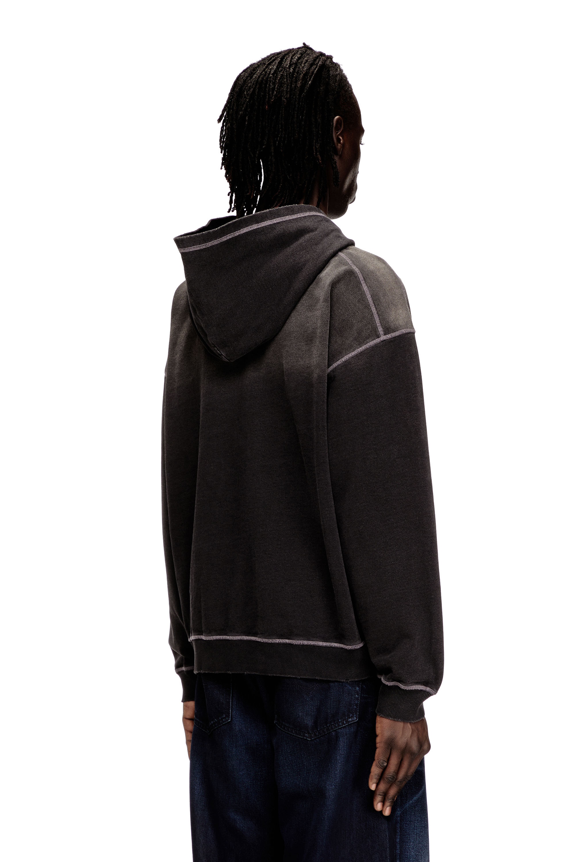 Diesel - S-BLAXTO-HOOD-ZIP, Male's ジップアップパーカー in グレー - 4