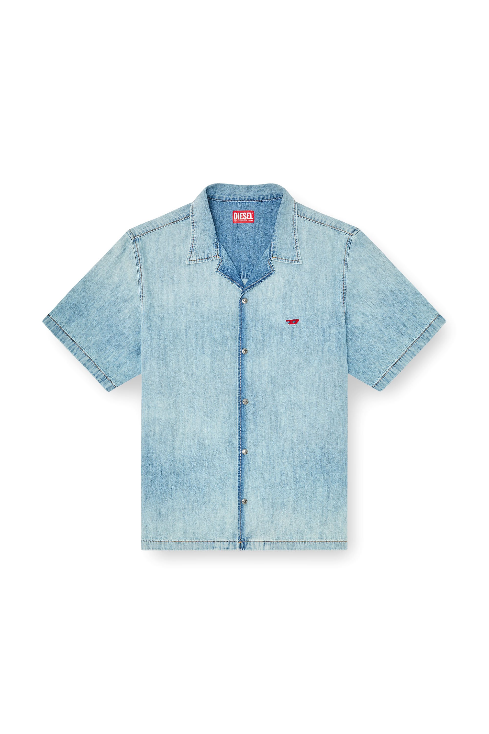 Diesel - D-NABIL-D, Male's デニムシャツ in ライトブルー - 3