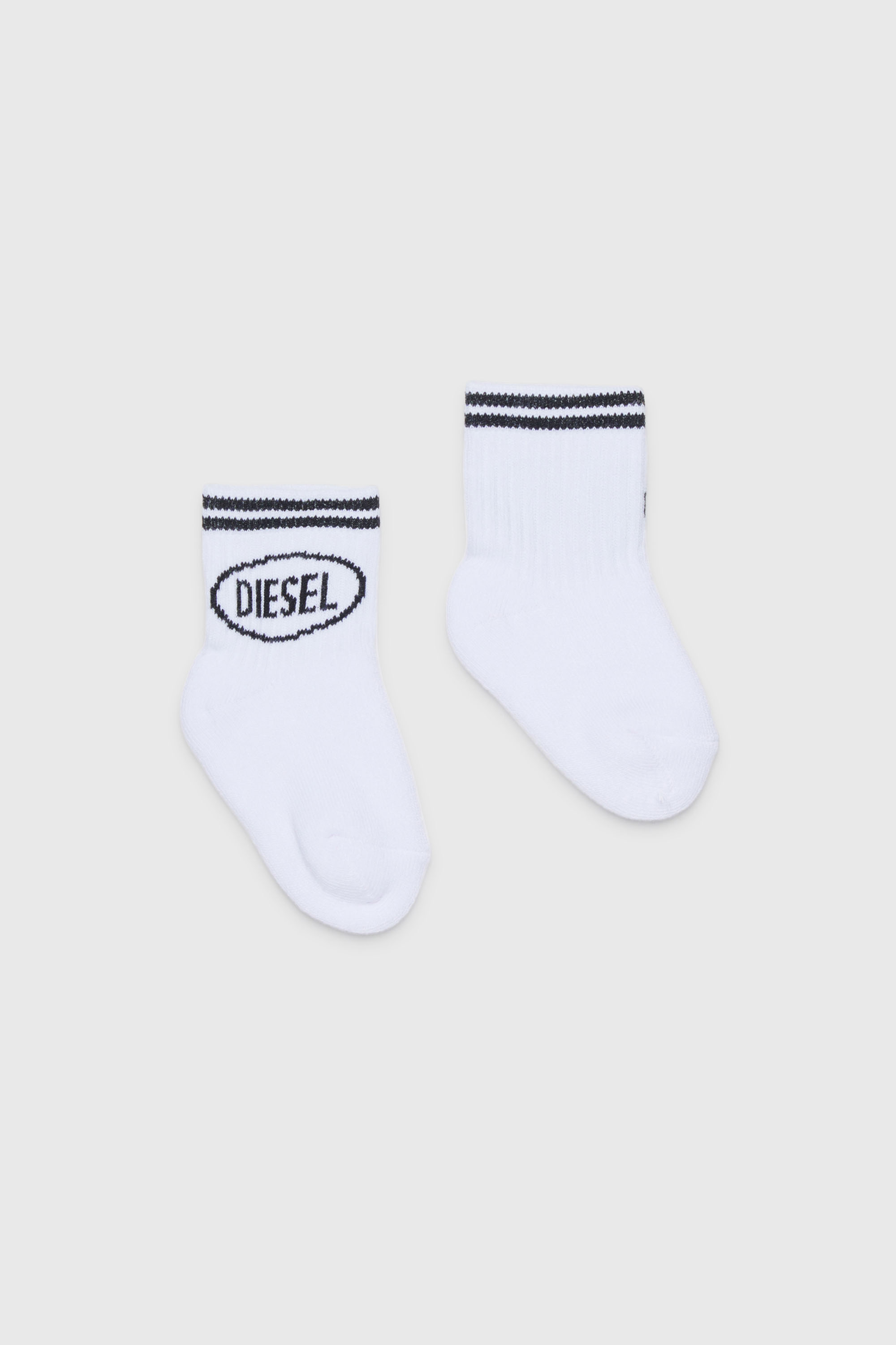 Diesel - ZOLPYB, Unisex's ソックス in ホワイト/ブラック - 1