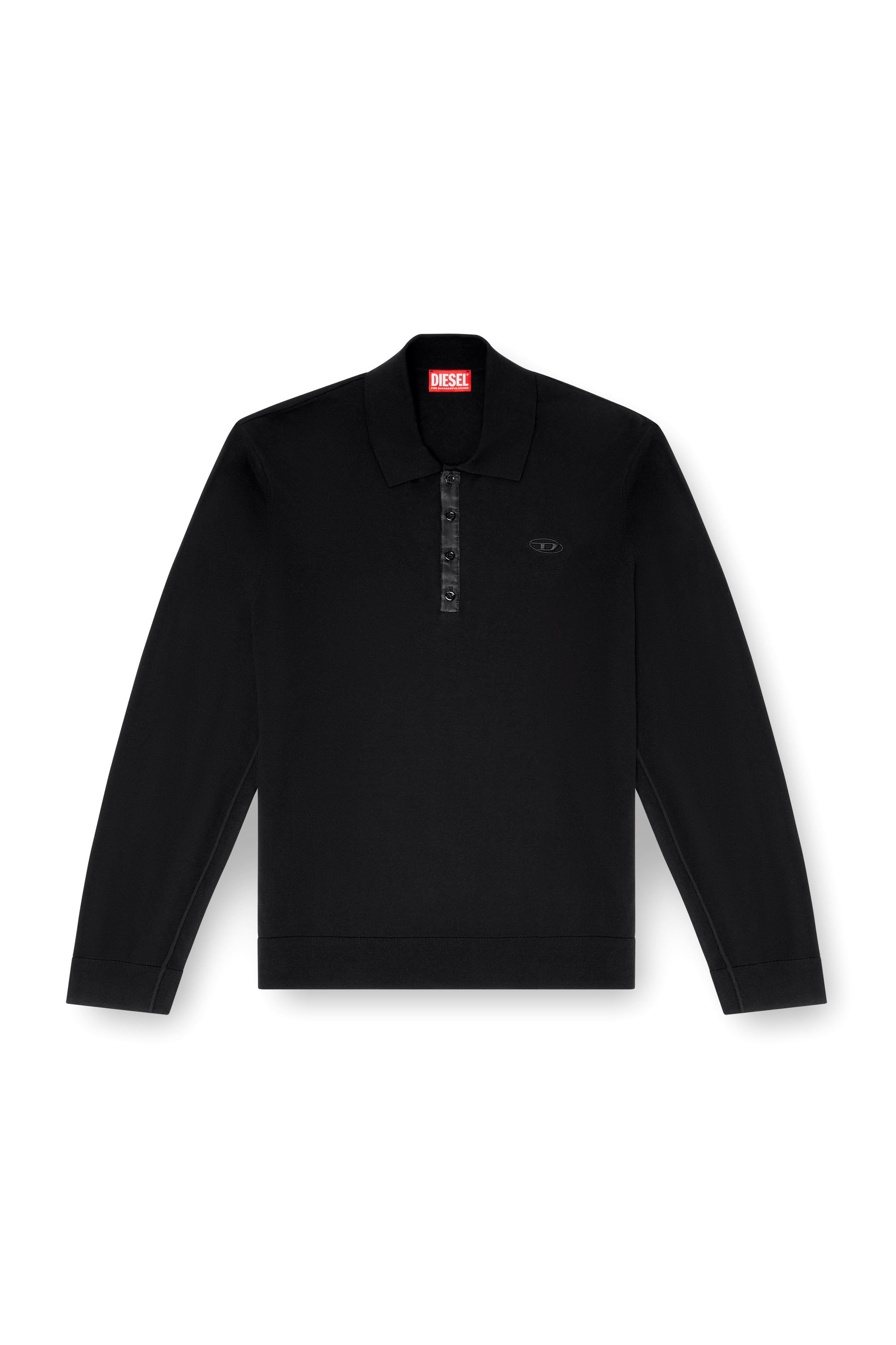 Diesel - K-VILNIUS-LS, Male's ポロニット in ブラック - 3