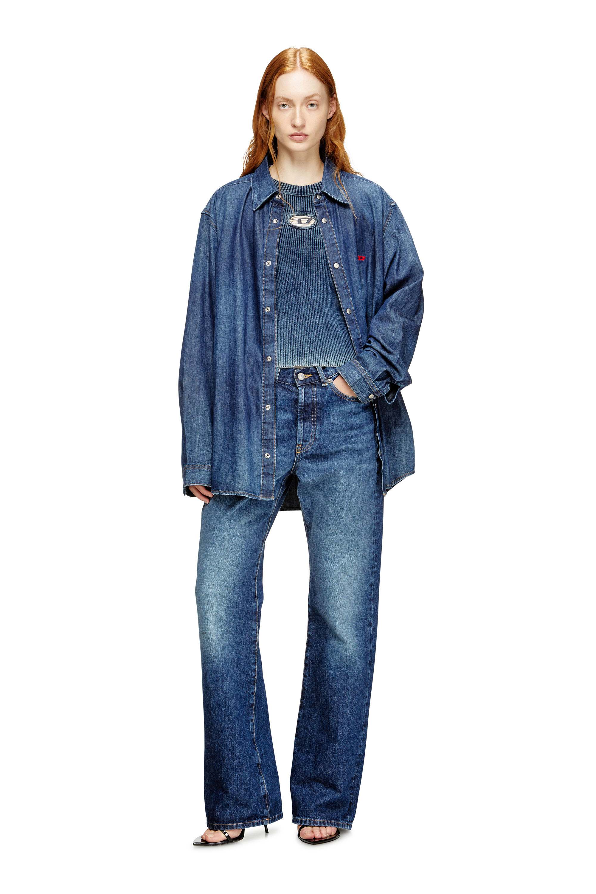 Diesel - M-ANCHOREX, Female's プルオーバーニット in ブルー - 1