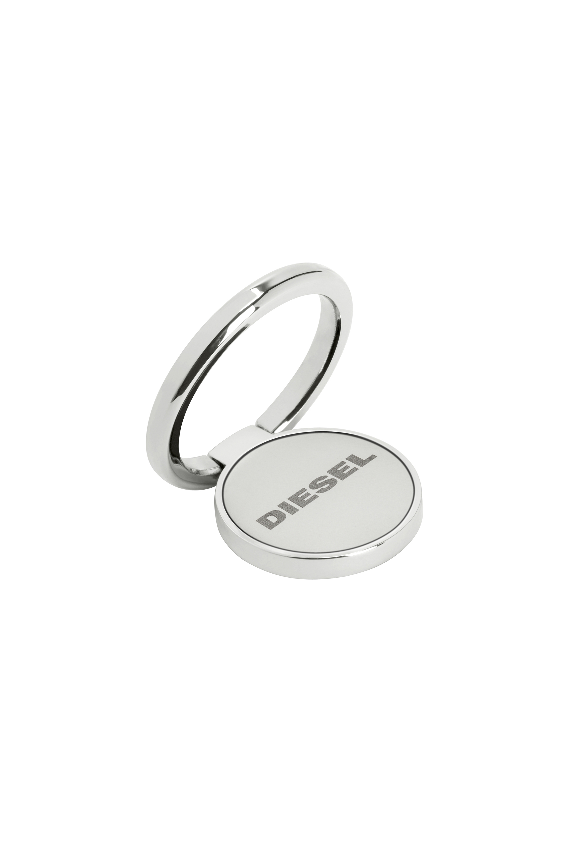 Diesel - DIESEL UNIVERSAL RING STAND, Unisex's Silver alloy etched logo ring stand in シルバー - 2