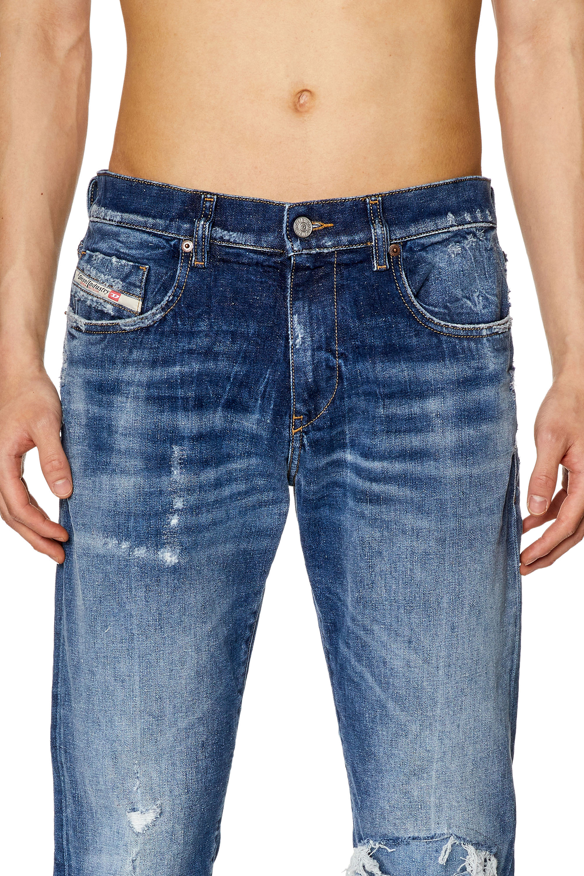 Diesel - Slim Jeans 2019 D-Strukt 09G15, ミディアムブルー - Image 5