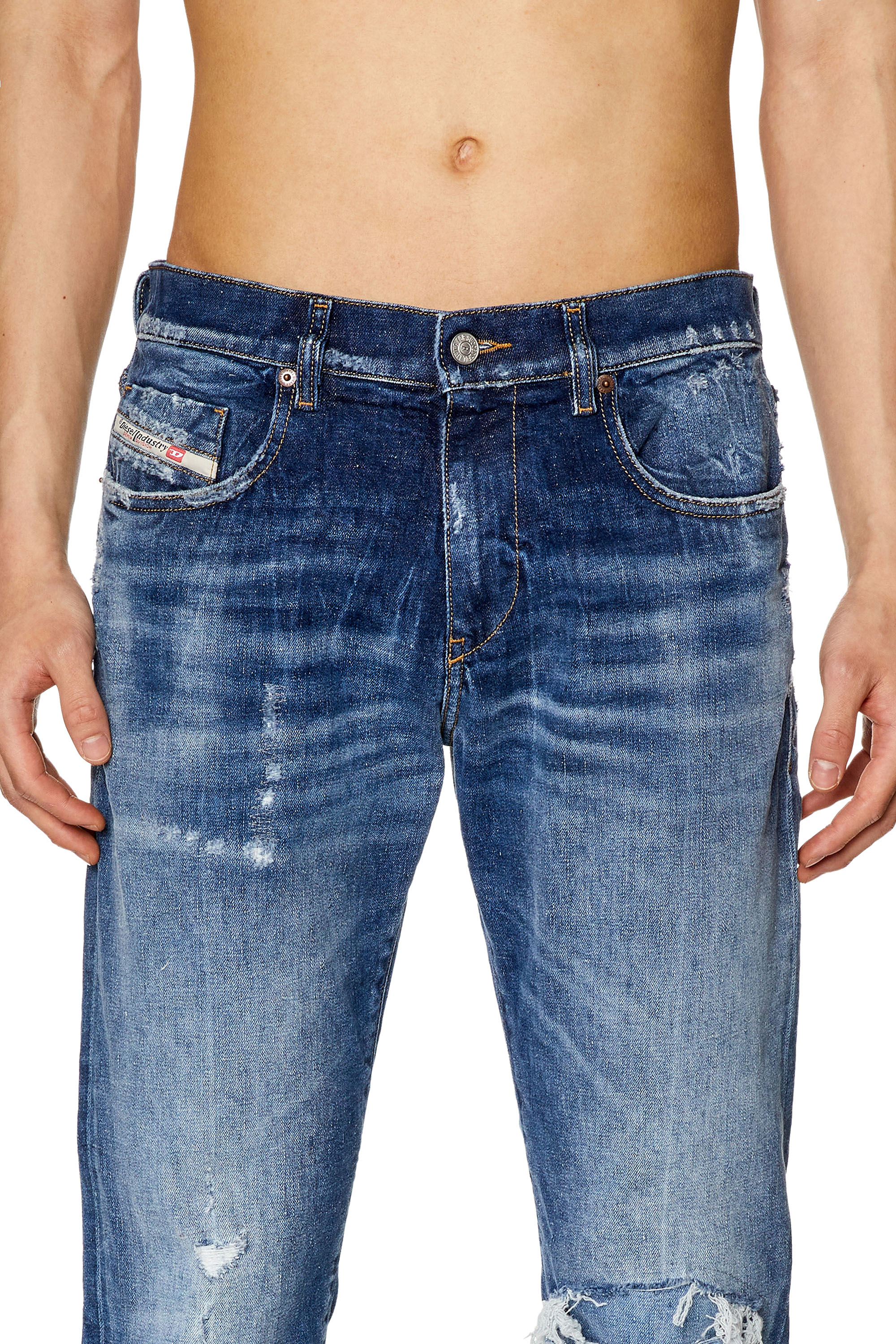 Diesel - Slim Jeans 2019 D-Strukt 09G15, ミディアムブルー - Image 3