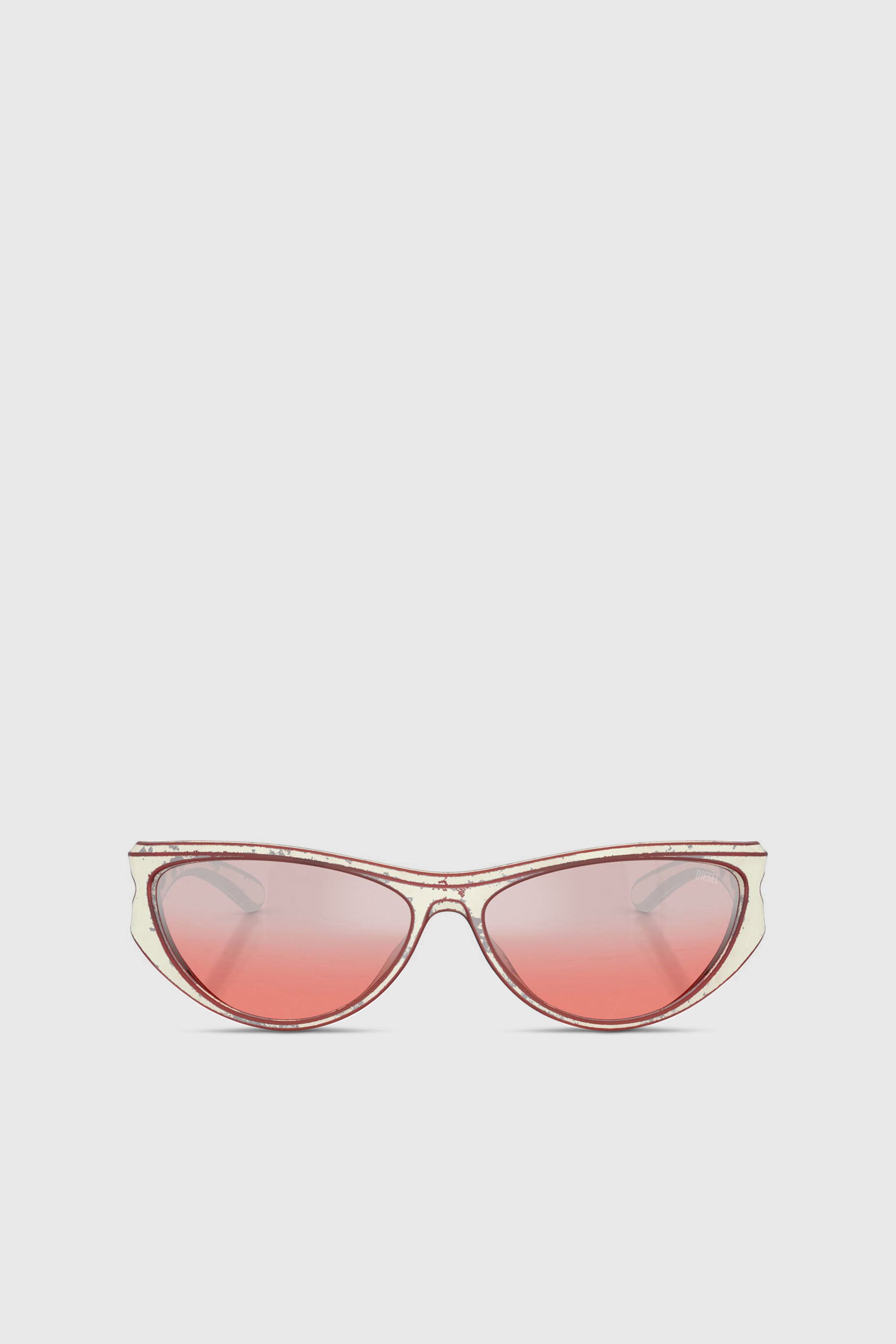 Diesel - 0DL3004U, Unisex's Cat-eye style sunglasses in レッド - 1