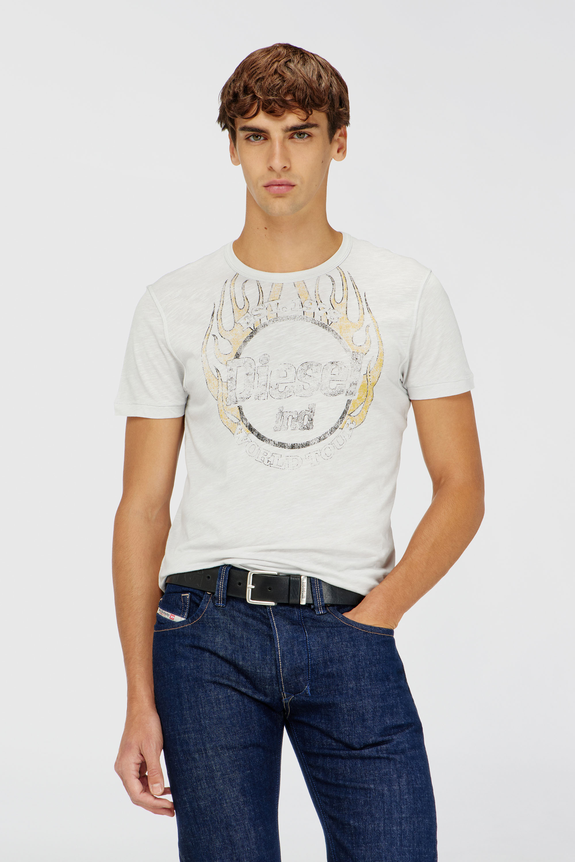 Diesel - T-NOTS, Male's Tシャツ in ホワイト - 1