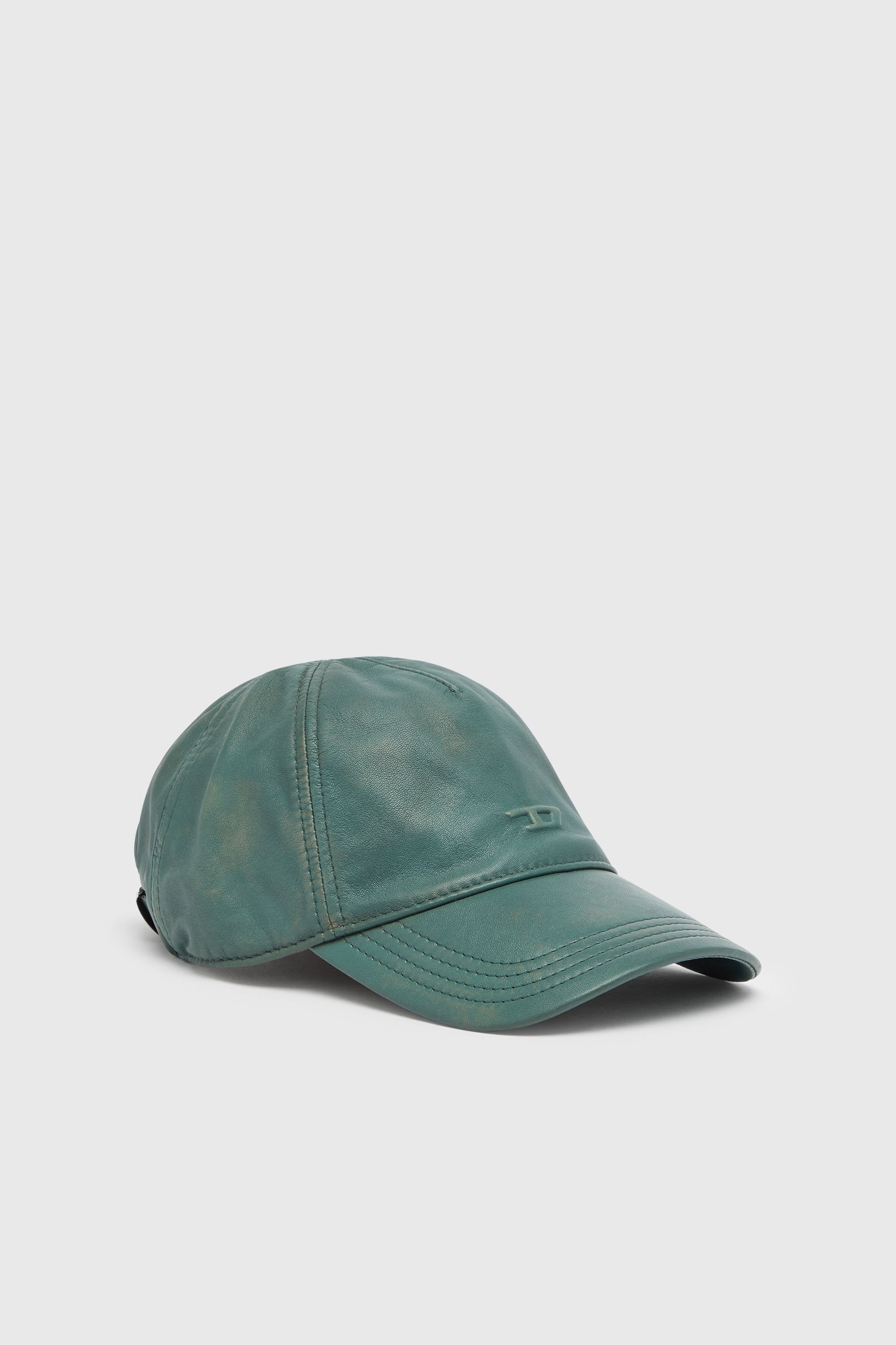 Diesel - C-ASPO, Male's Baseball cap in treated leather in null - 1