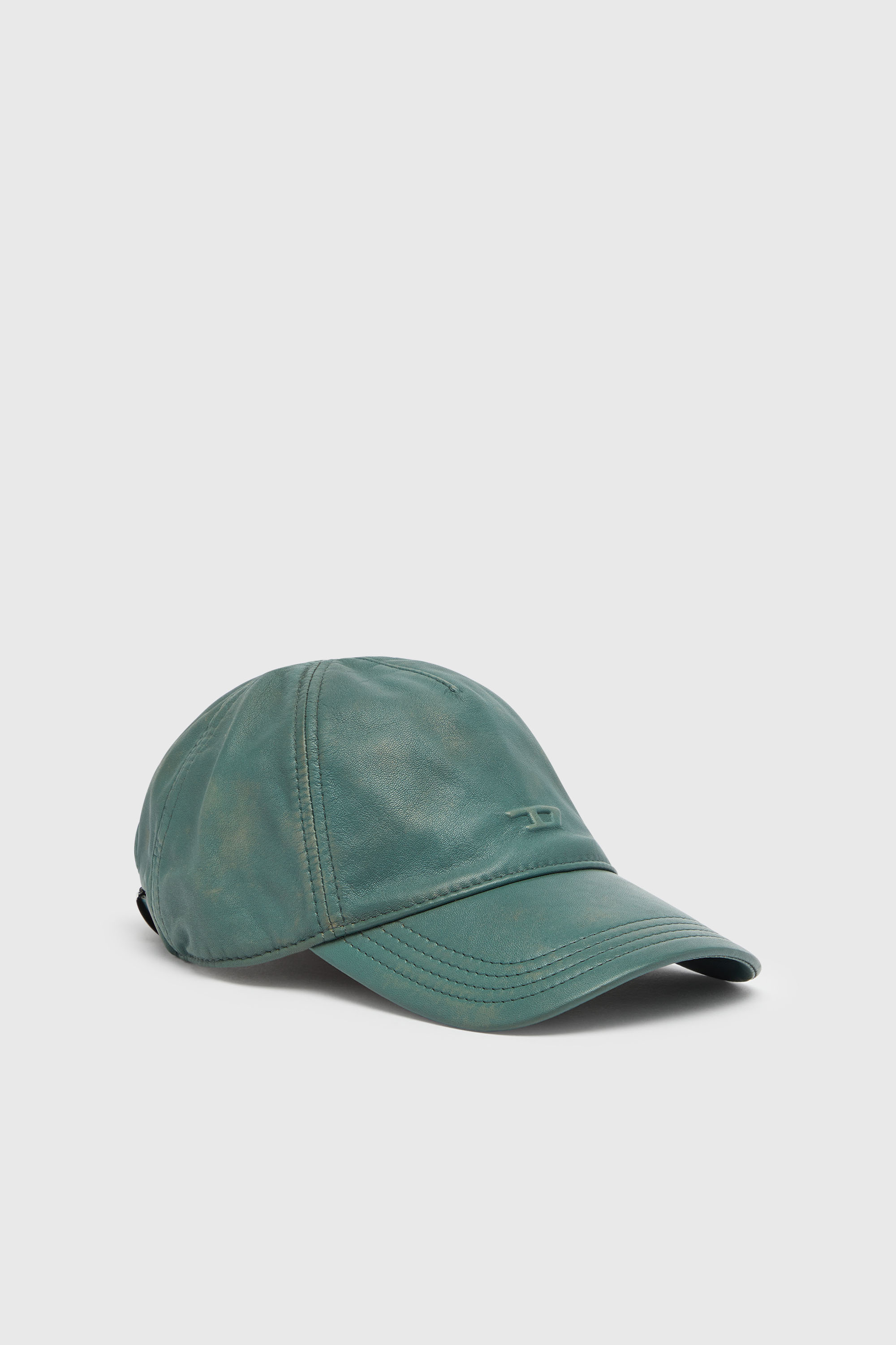 Diesel - C-ASPO, Male's Baseball cap in treated leather in null - 1