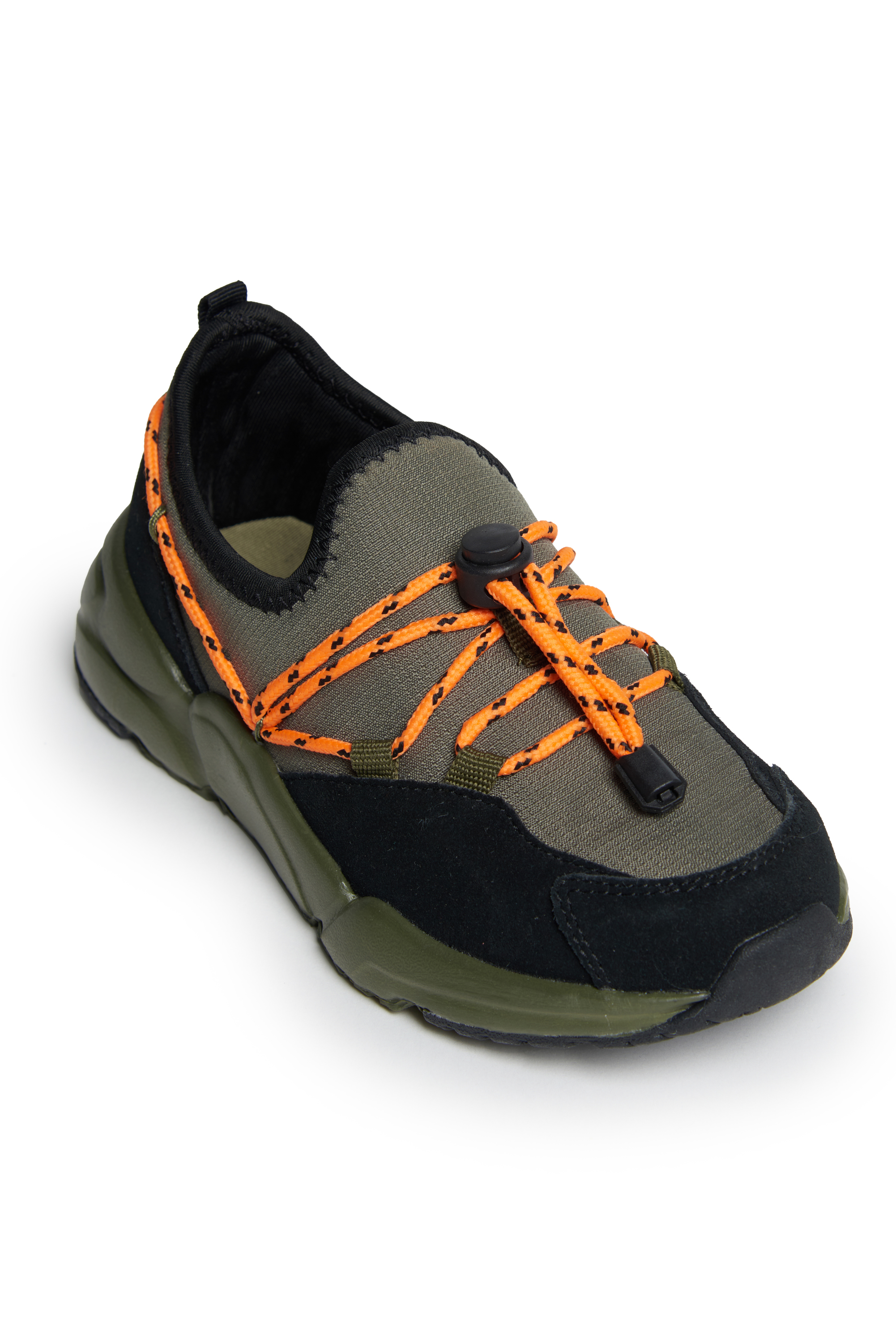 S-MILLENIUM SH Slip-on sneaker in ripstop and suede｜グリーン  