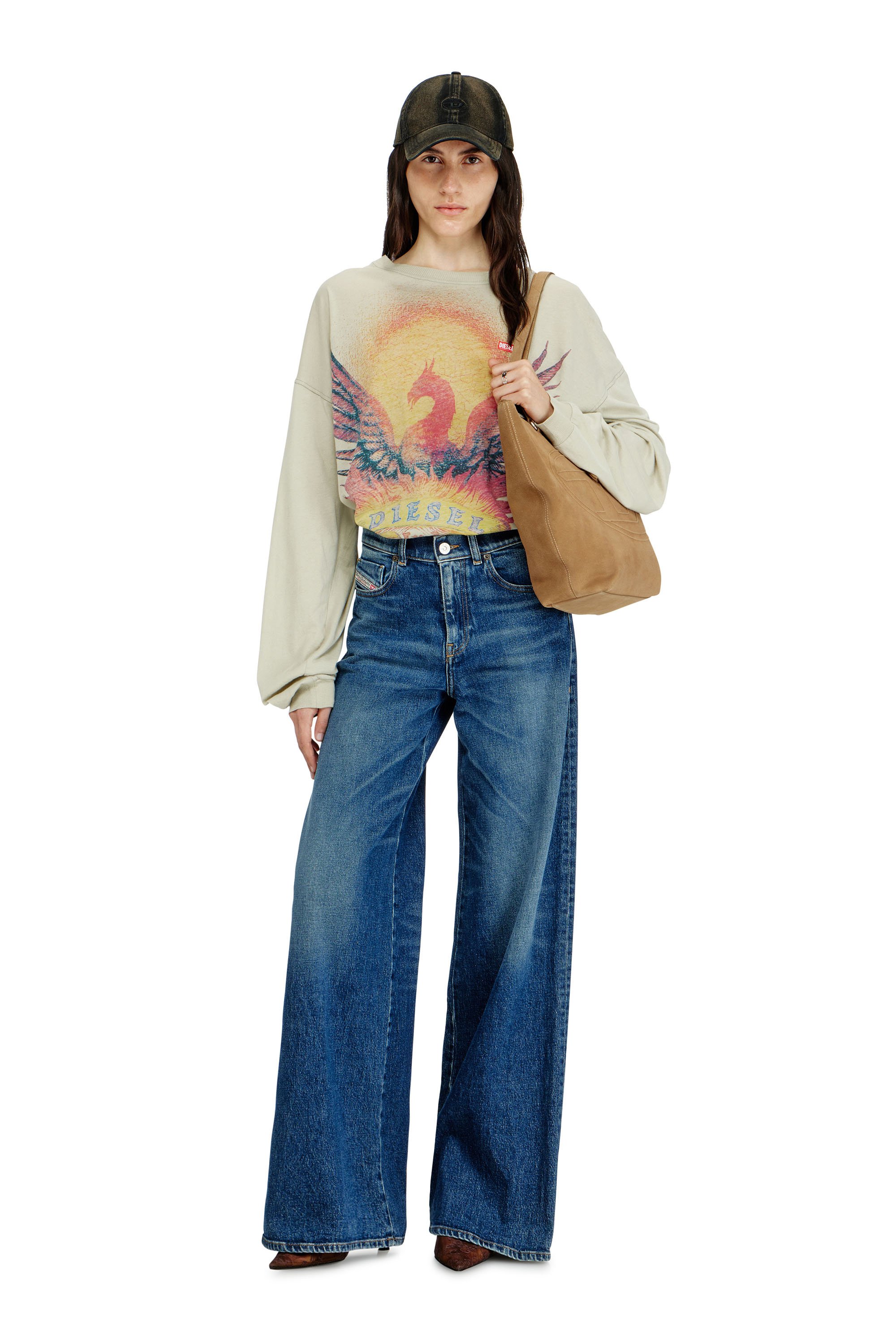 Diesel - Female's Flare Jeans 1978 D-Akemi 09L21, ミディアムブルー - 1