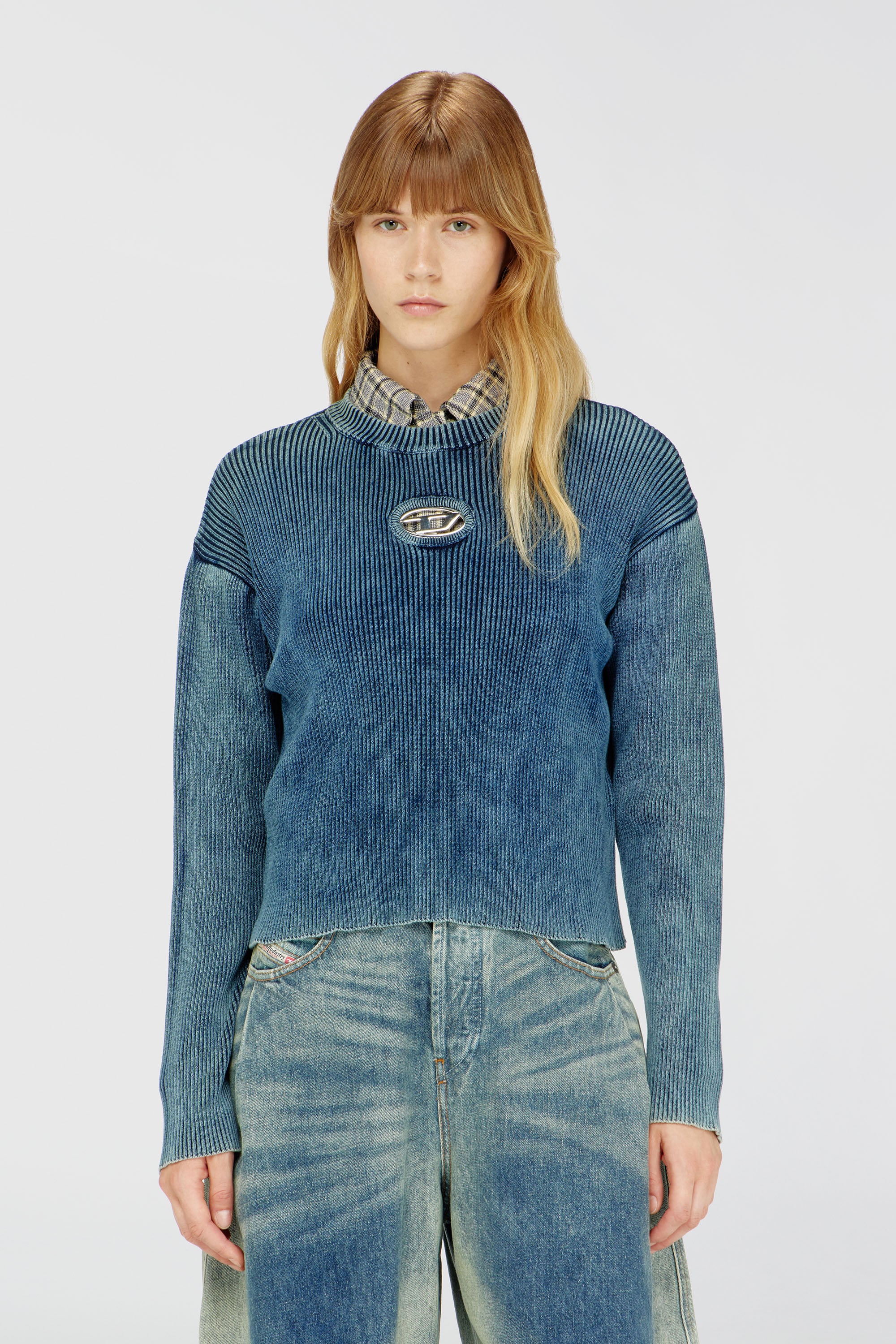 Diesel - M-ANCHOREX, Female's プルオーバーニット in ブルー - 1