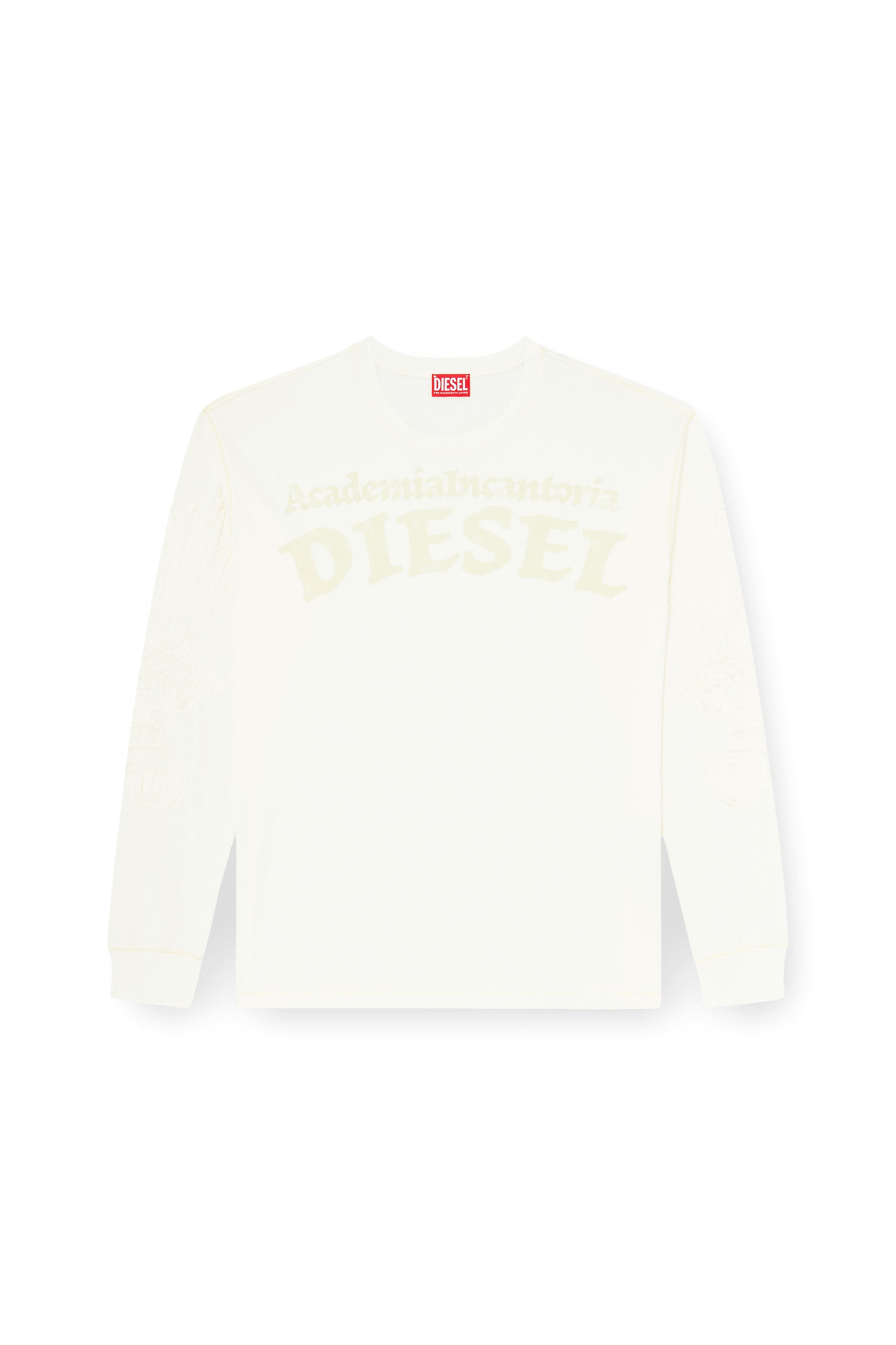Diesel - T-NORM-LS-AA3, Male's 長袖Tシャツ in ホワイト - 3