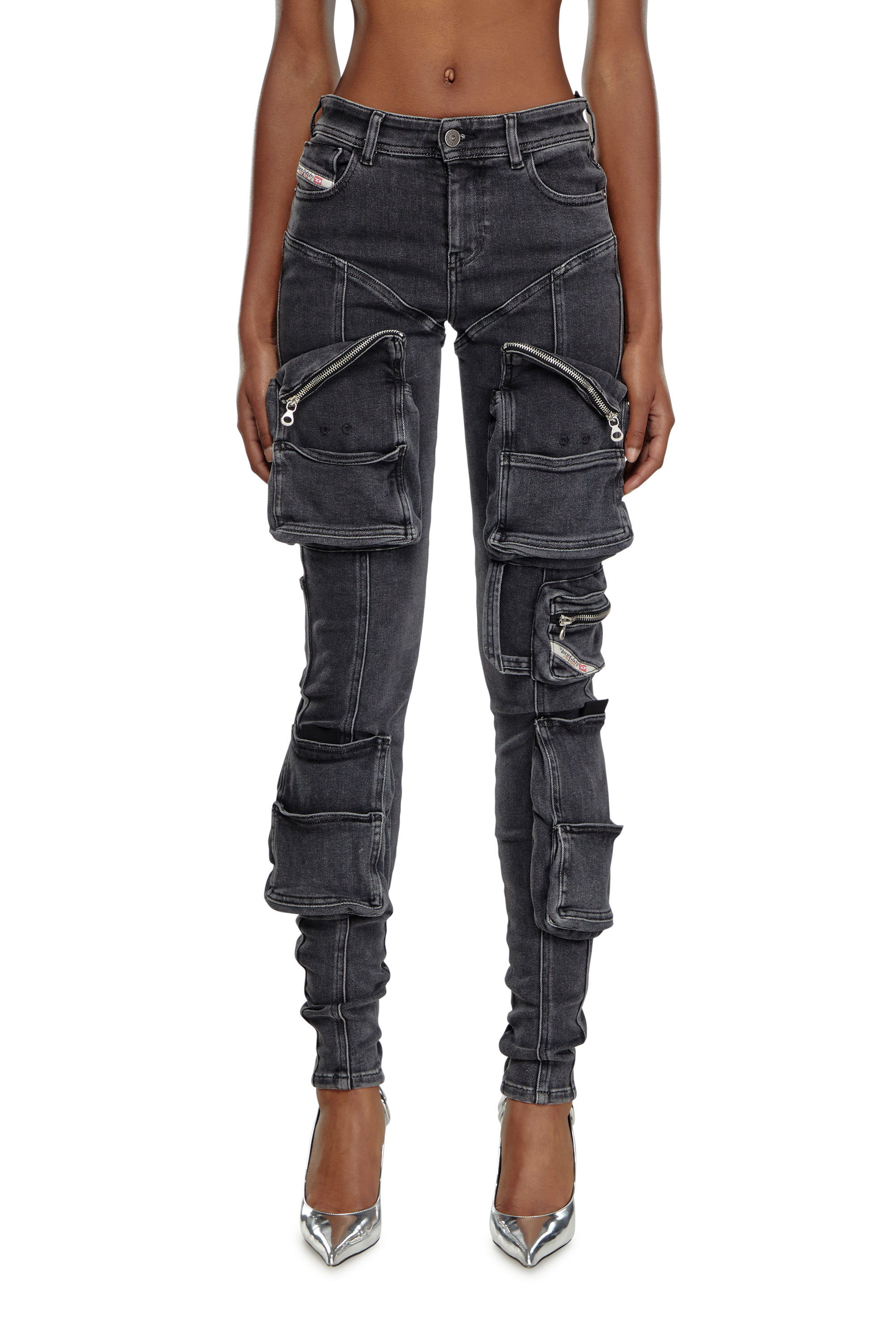 Diesel - Super skinny Jeans 1984 Slandy-High 09F27, ブラック/ダークグレー - Image 1
