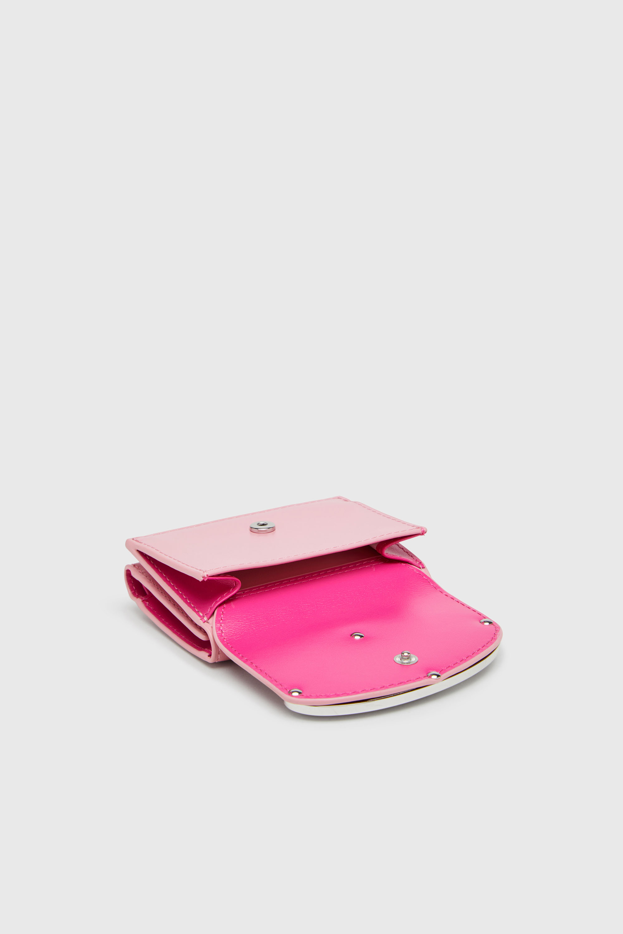 Diesel - 1DR TRI FOLD COIN XS II, Female's 三つ折りウォレット in ピンク / ホワイト - 4