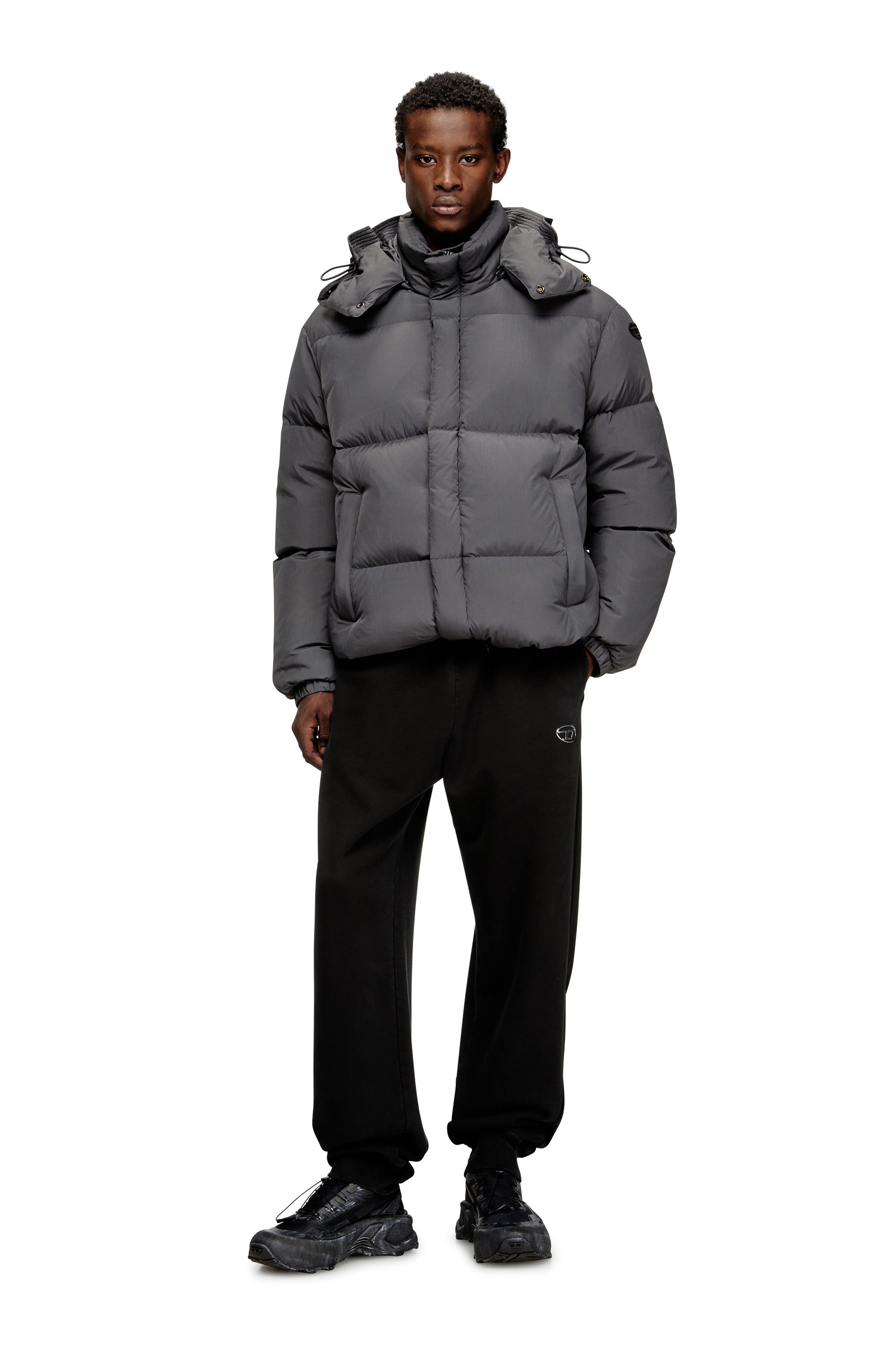 Diesel - W-ROLFYS-WRD, Male's ダウンジャケット in グレー - 1