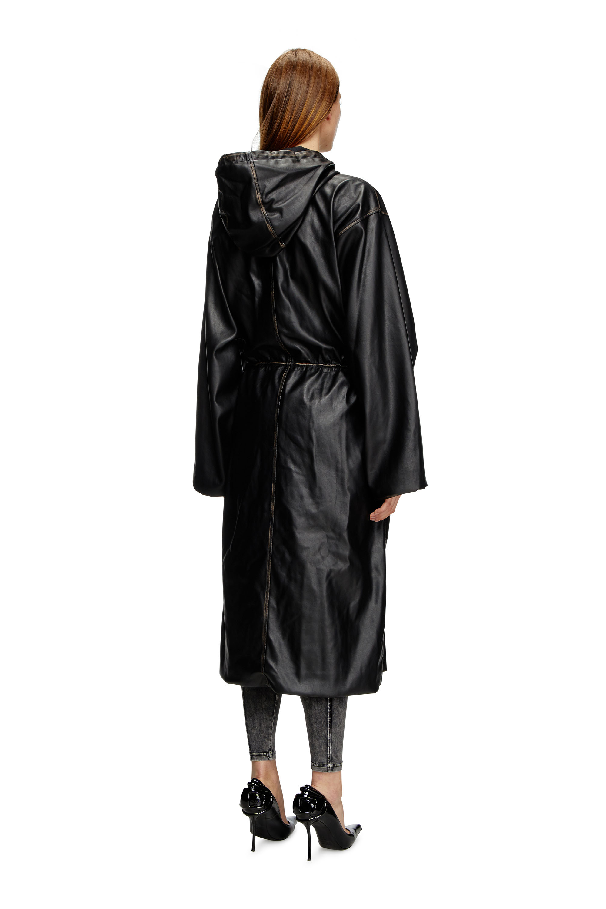 Diesel - G-LARY, Unisex's Distressed utilitarian hooded coat in ブラック - 5