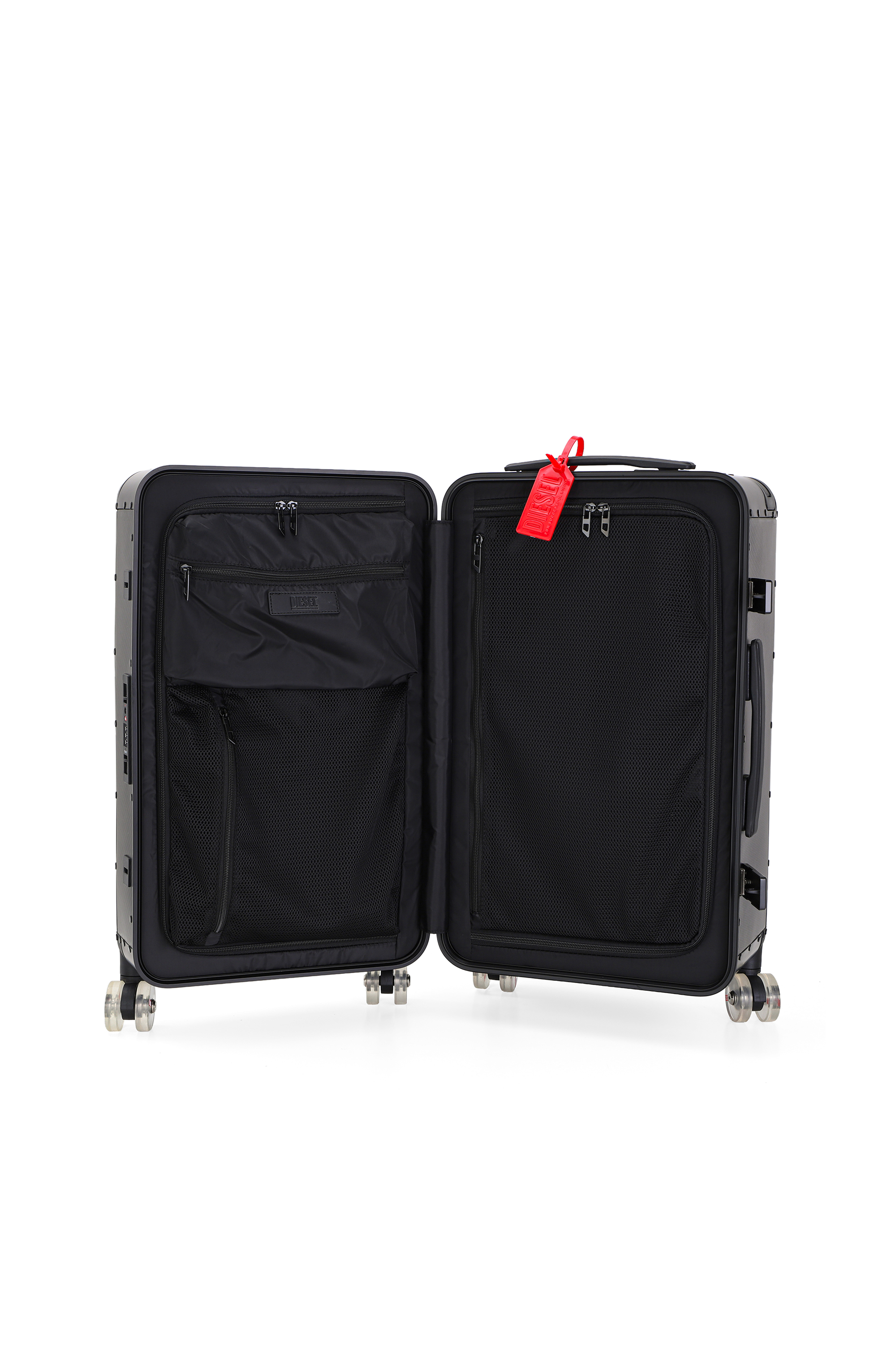 Diesel - DIESEL CARBON FIBER TROLLEY-BLACK- DSL00, Unisex's Carbon Fiber Carry-On Luggage 24" in ブラック - 4