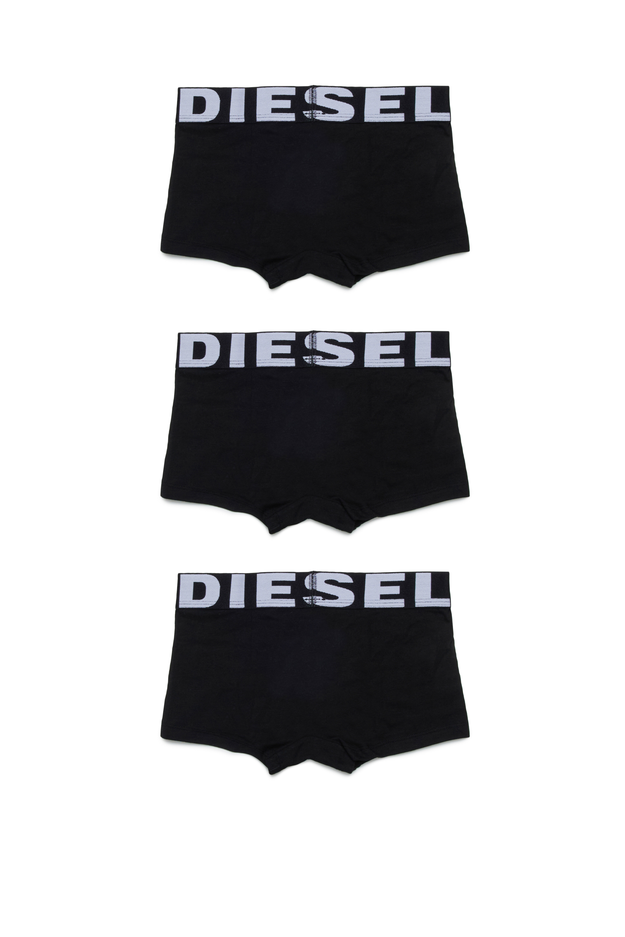 Diesel - UMBX-UPARRYTHREEPACK-DSL, Male's Boxer briefs with maxi logo waist in ブラック - 2