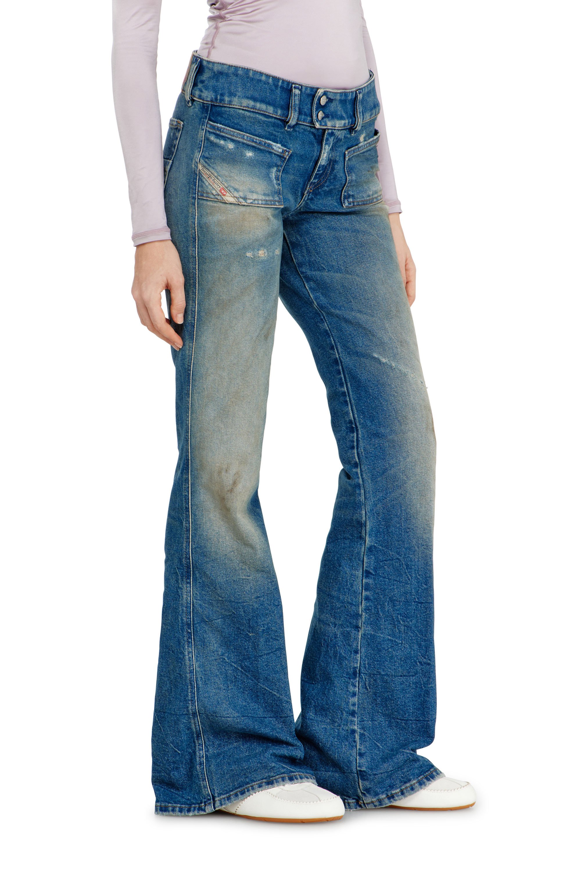 Diesel - Female's Bootcut Jeans D-Hush 09N40, ミディアムブルー - 7