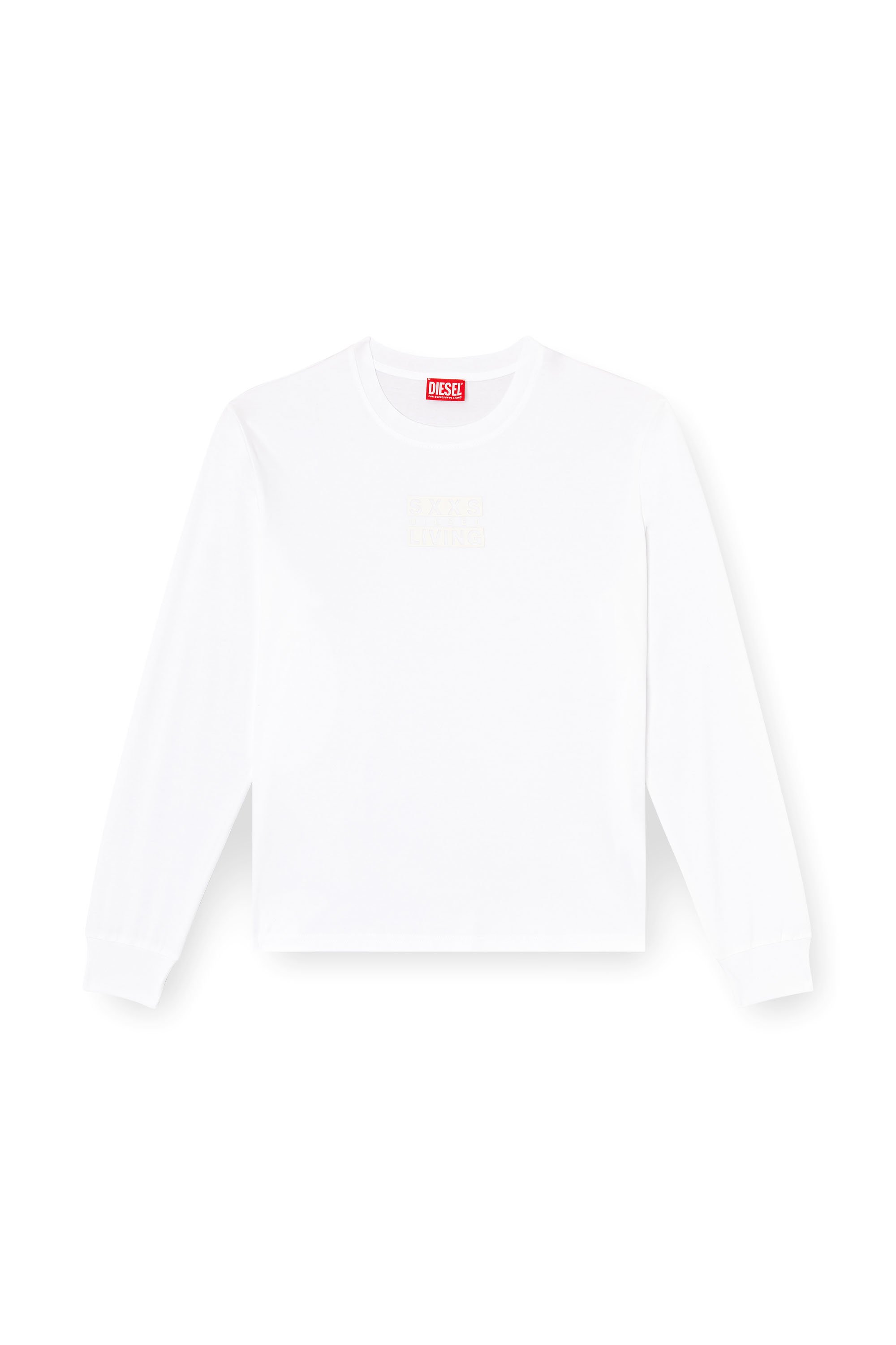 Diesel - T-MADJUST-LS-T1, Male's 長袖Tシャツ in ホワイト - 3