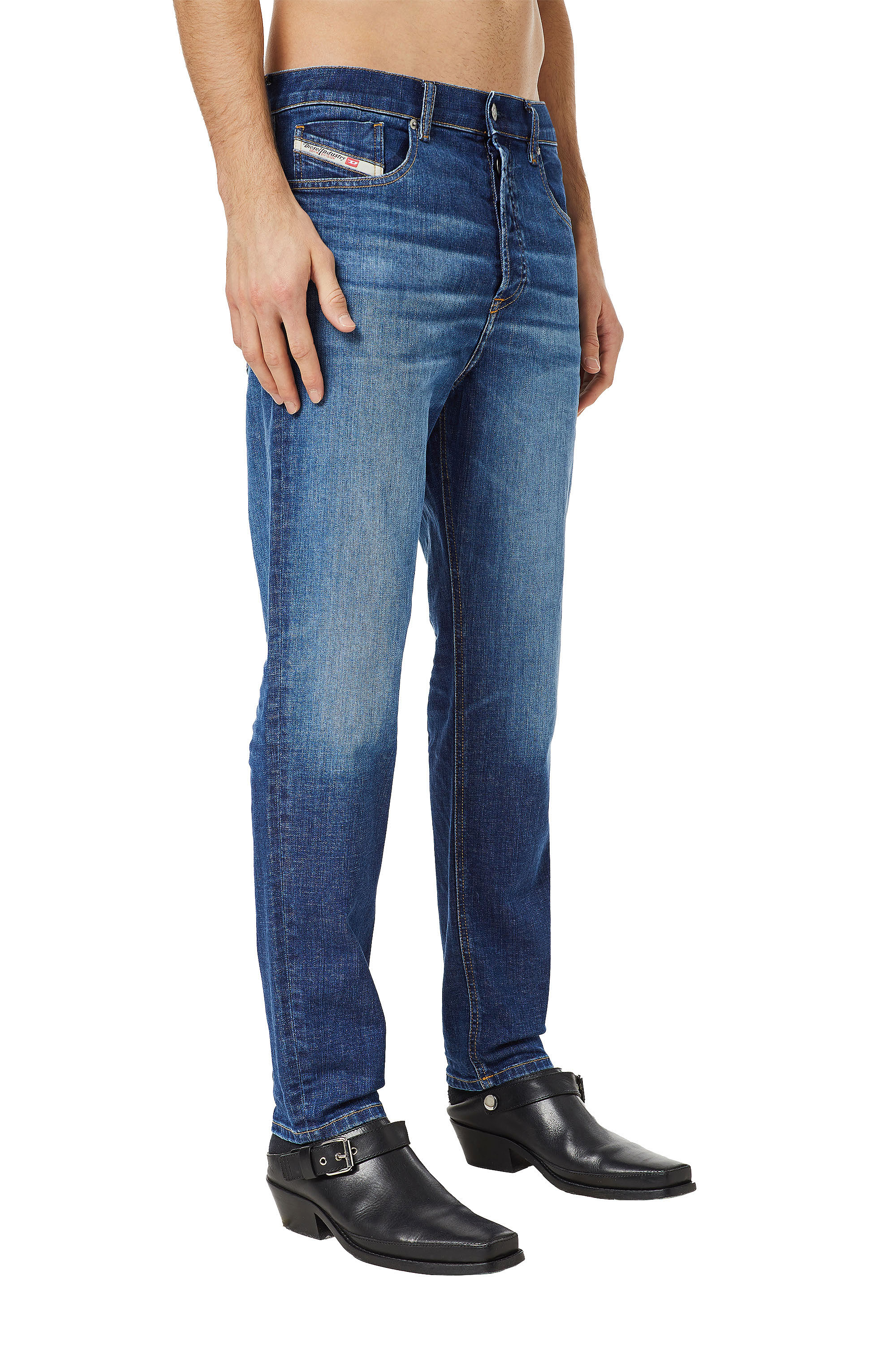 Diesel - 2005 D-FINING 09C72 Tapered Jeans, ミディアムブルー - Image 3