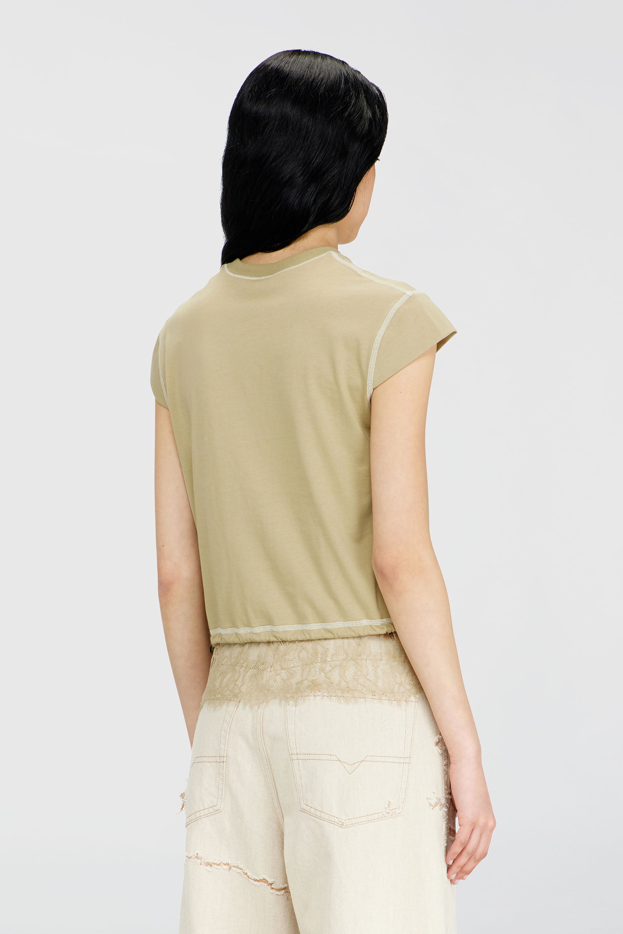 Diesel - T-LUNA, Female's 半袖トップ in ベージュ - 4