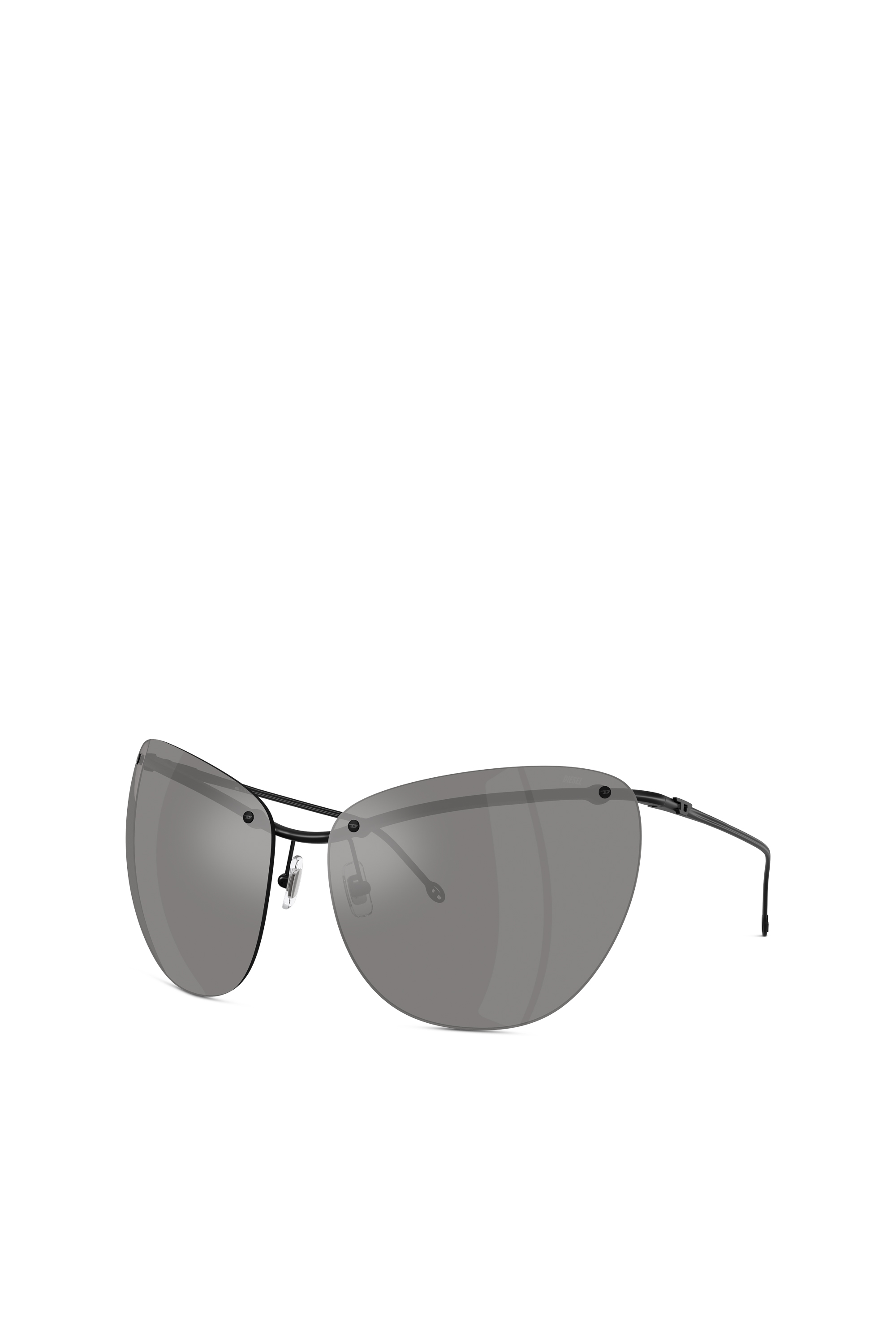 Diesel - 0DL1007, Unisex's Wraparound shape sunglasses in グレー - 1