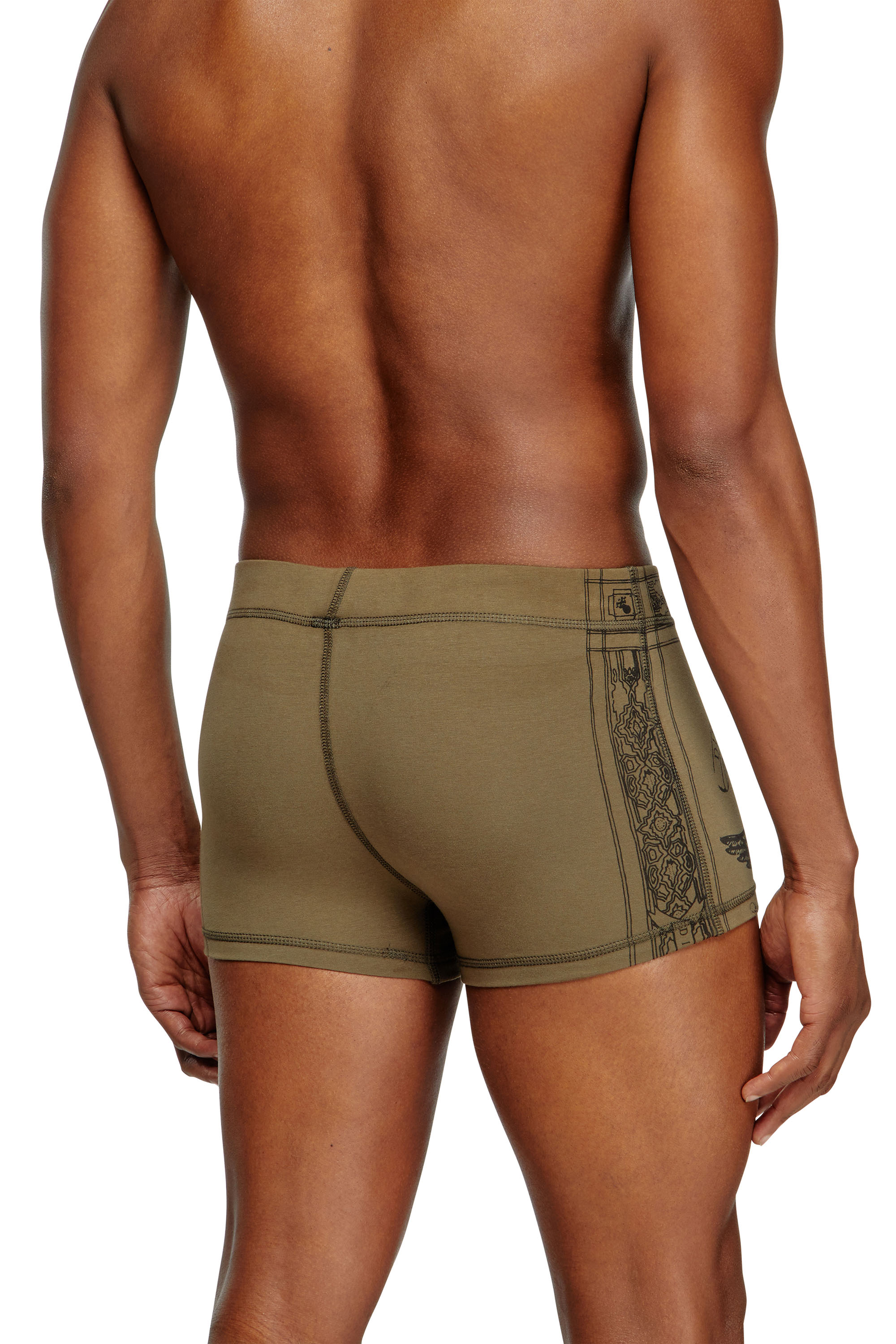 Diesel - DAMIEN-UTLT, Male's Boxer briefs with Phoenix print in ミリタリーグリーン - 3