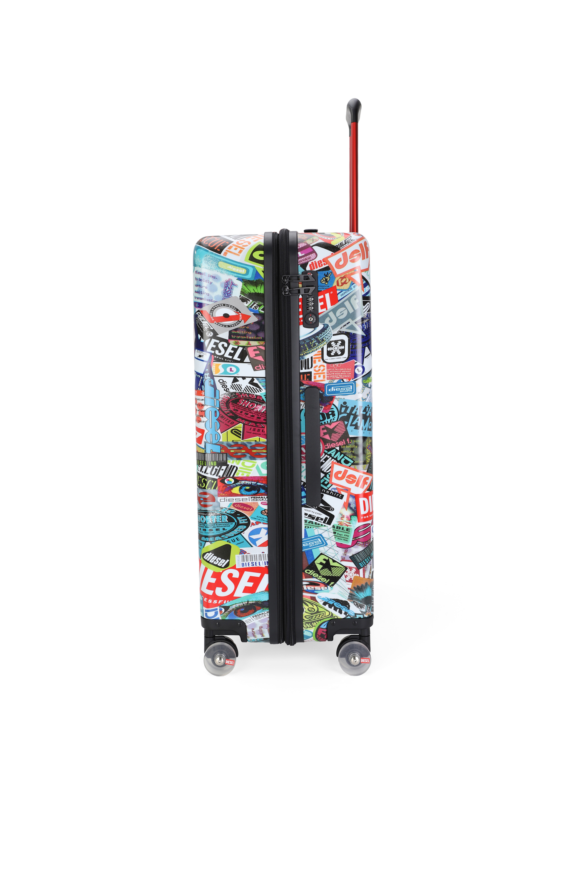 Diesel - DIESEL PC PRINTED TROLLEY-STICKERS- DSL0, Unisex's Sticker style suitcase size L in マルチカラー - 3