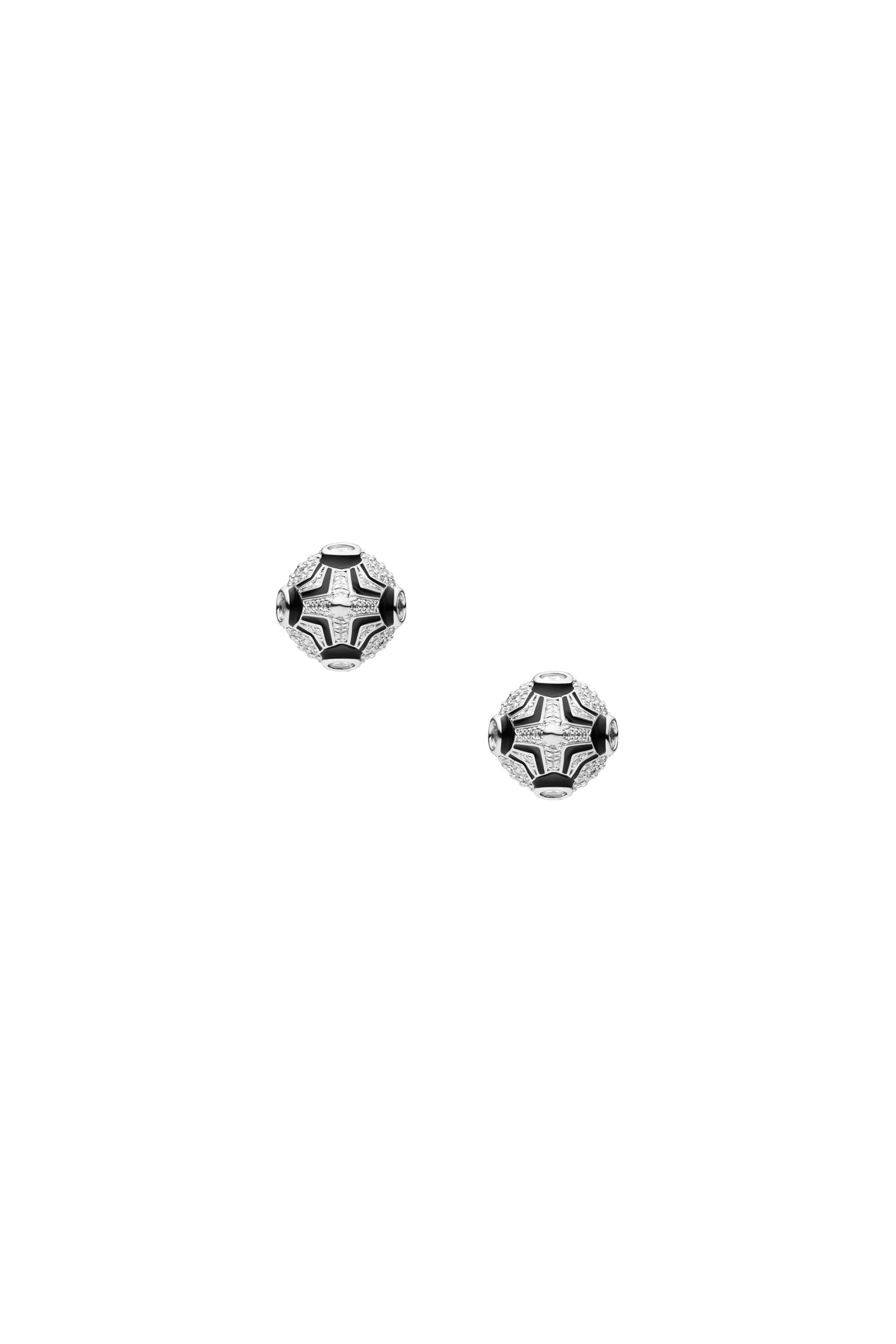 Diesel - DX1657931 JEWELLERY, Unisex's Two-tone brass stud earrings in シルバー/ブラック - 2