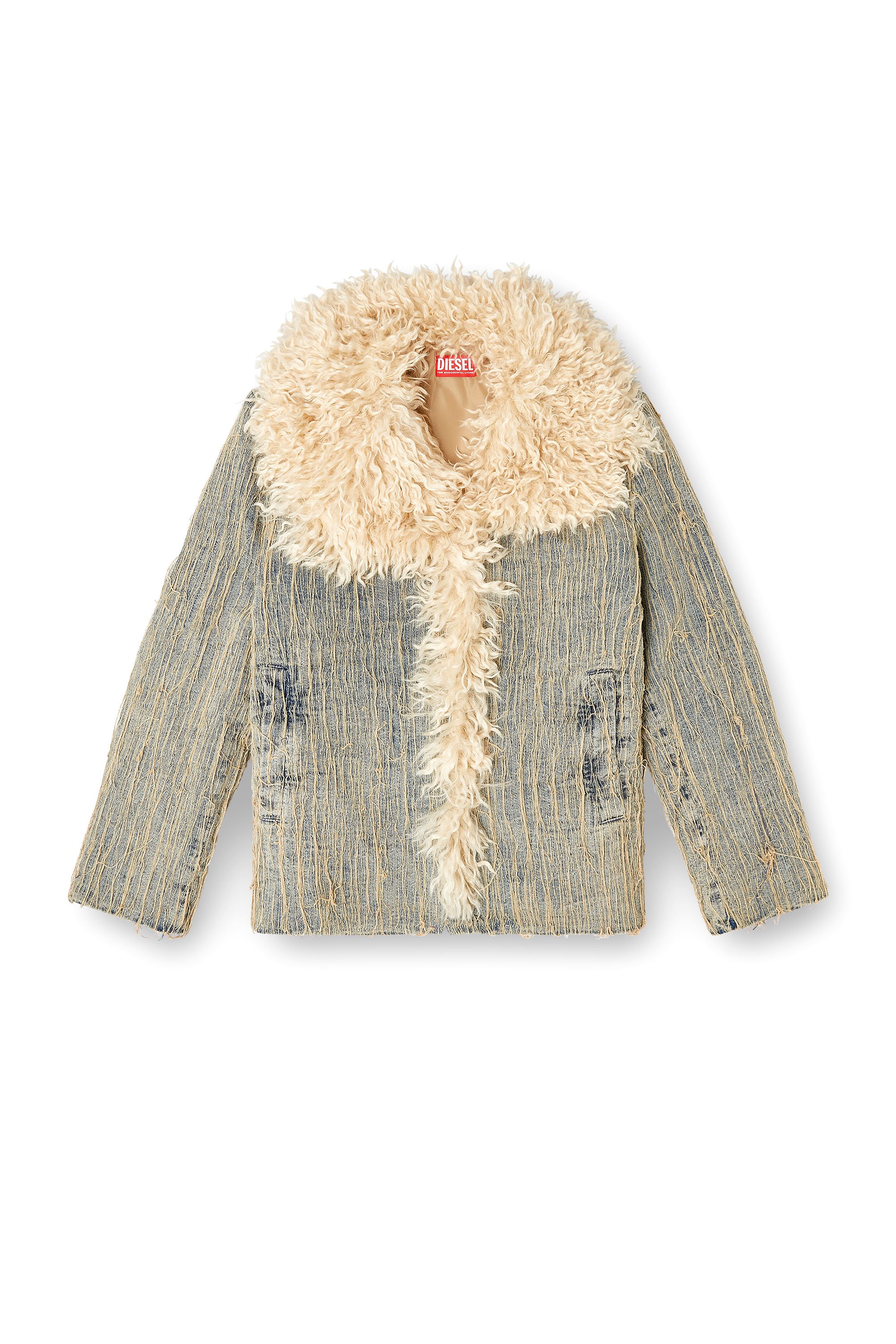Diesel - DE-ACONIC-S, Female's Jacket in floating-thread jacquard denim in ライトブルー - 3
