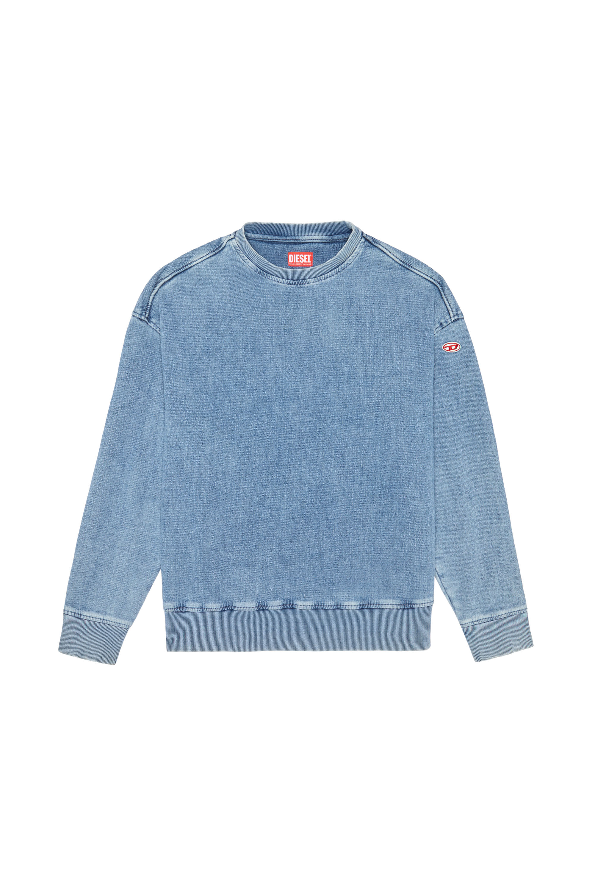 Diesel - D-KRIB TRACK DENIM SWEATSHIRT, ライトブルー - Image 1