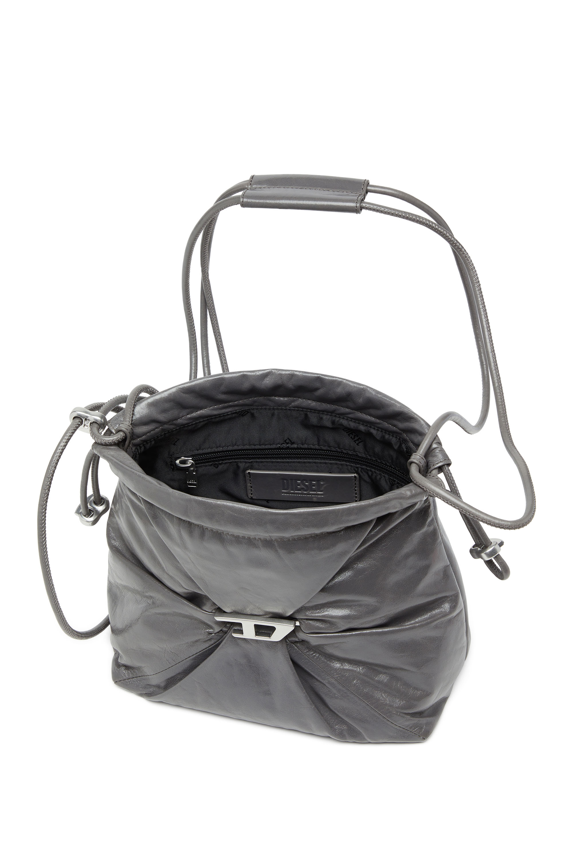 Diesel - SCRUNCH-D BUCKET, Female's バケットバッグ in グレー - 5