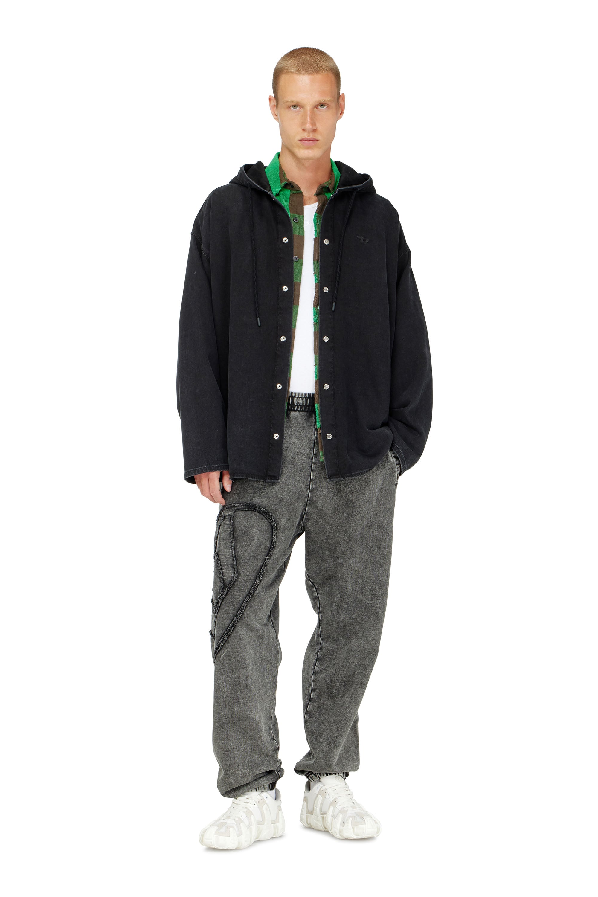 Diesel - P-MARKY-DEN, Male's スウェットパンツ in ダークグレー - 1