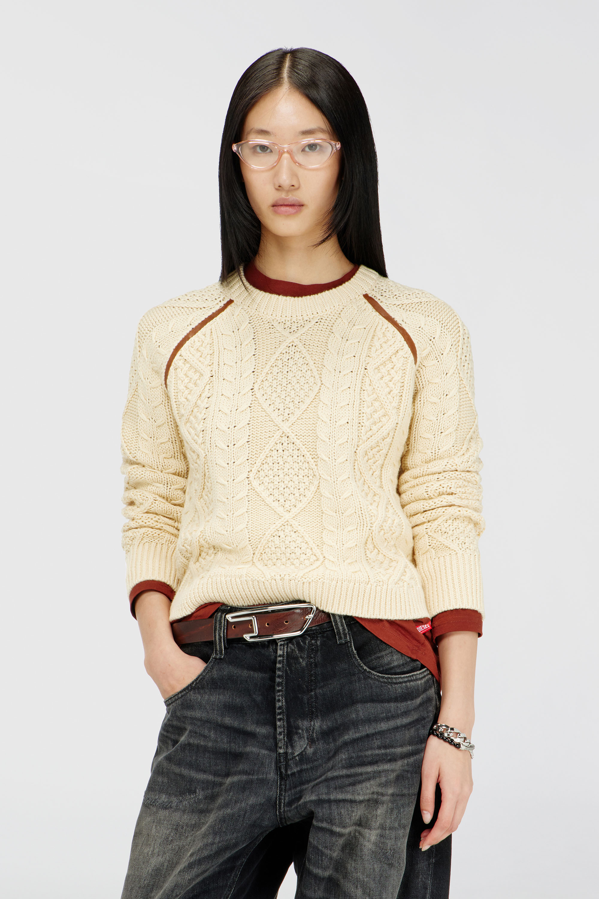 Diesel - M-INTANA, Female's プルオーバーニット in イエロー - 1