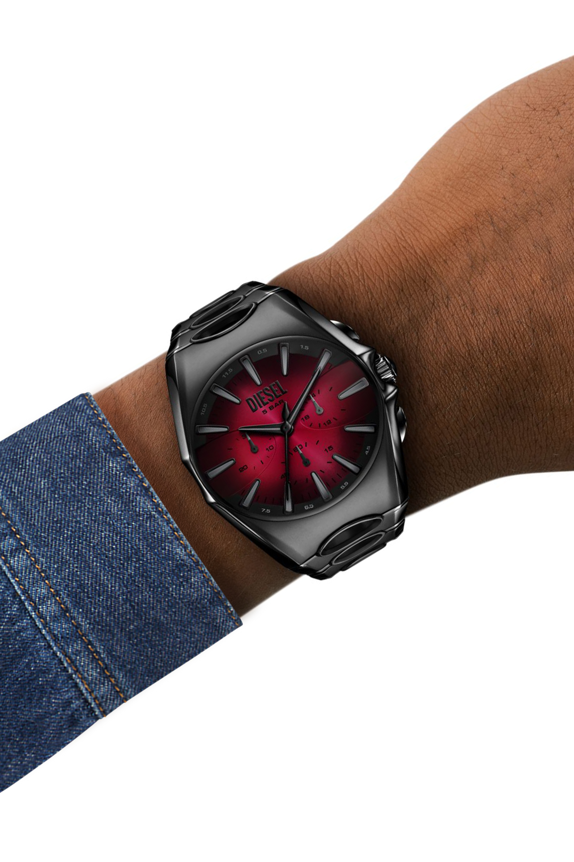 Diesel - DZ4696 WATCH, Male's D-Curve black stainless steel watch in ブラック - 4