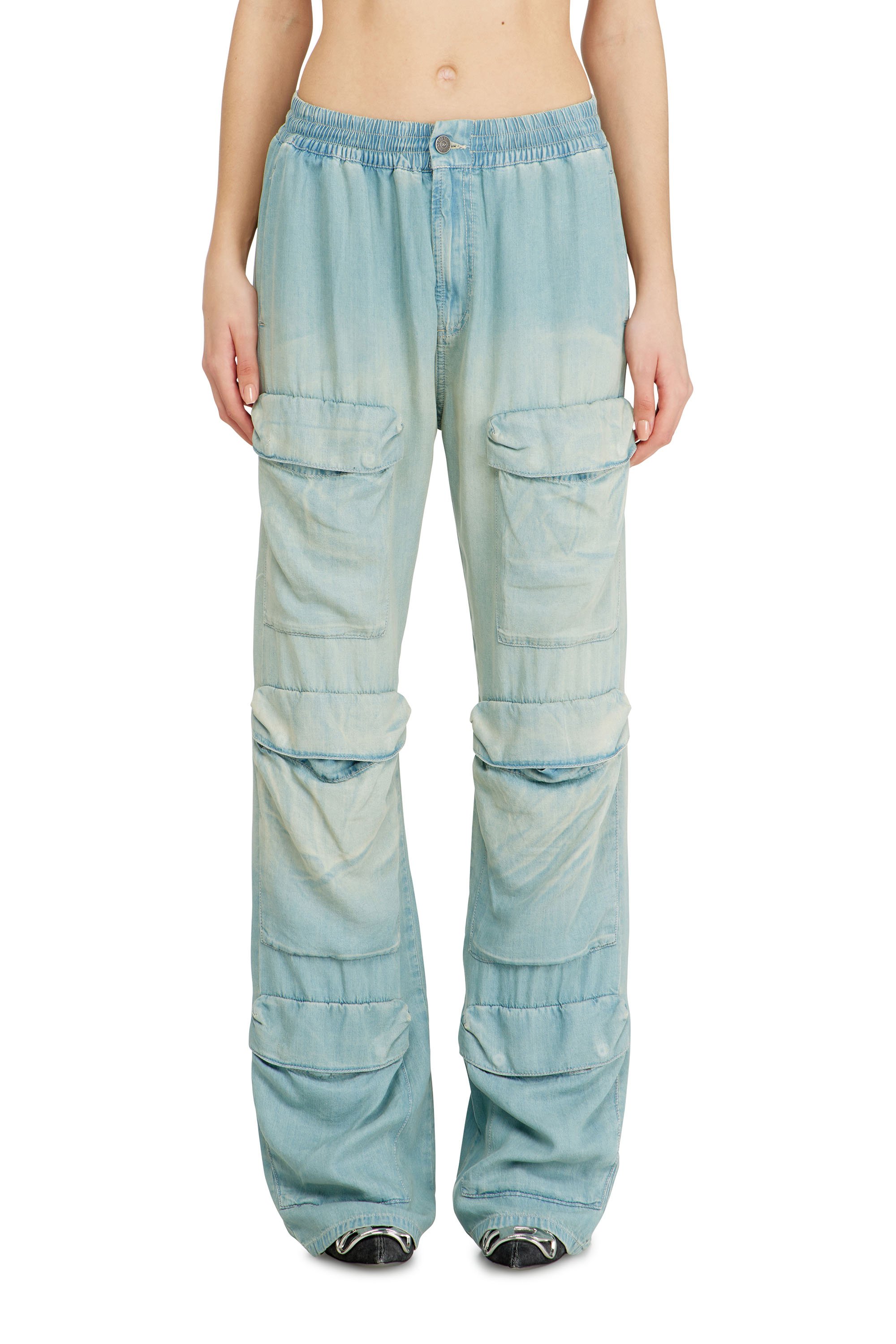 Diesel - Female's Regular Jeans D-Pocky 0ADCF, ライトブルー - 2
