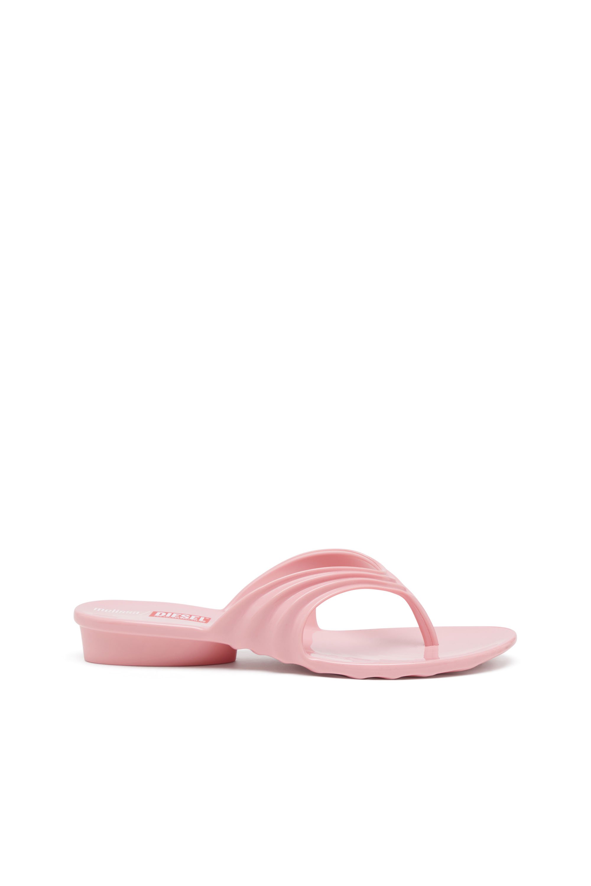 Diesel - MELISSA QUANTUM THONG, Female's Sculptural flip-flops in Melflex® in ピンク / ホワイト - 1