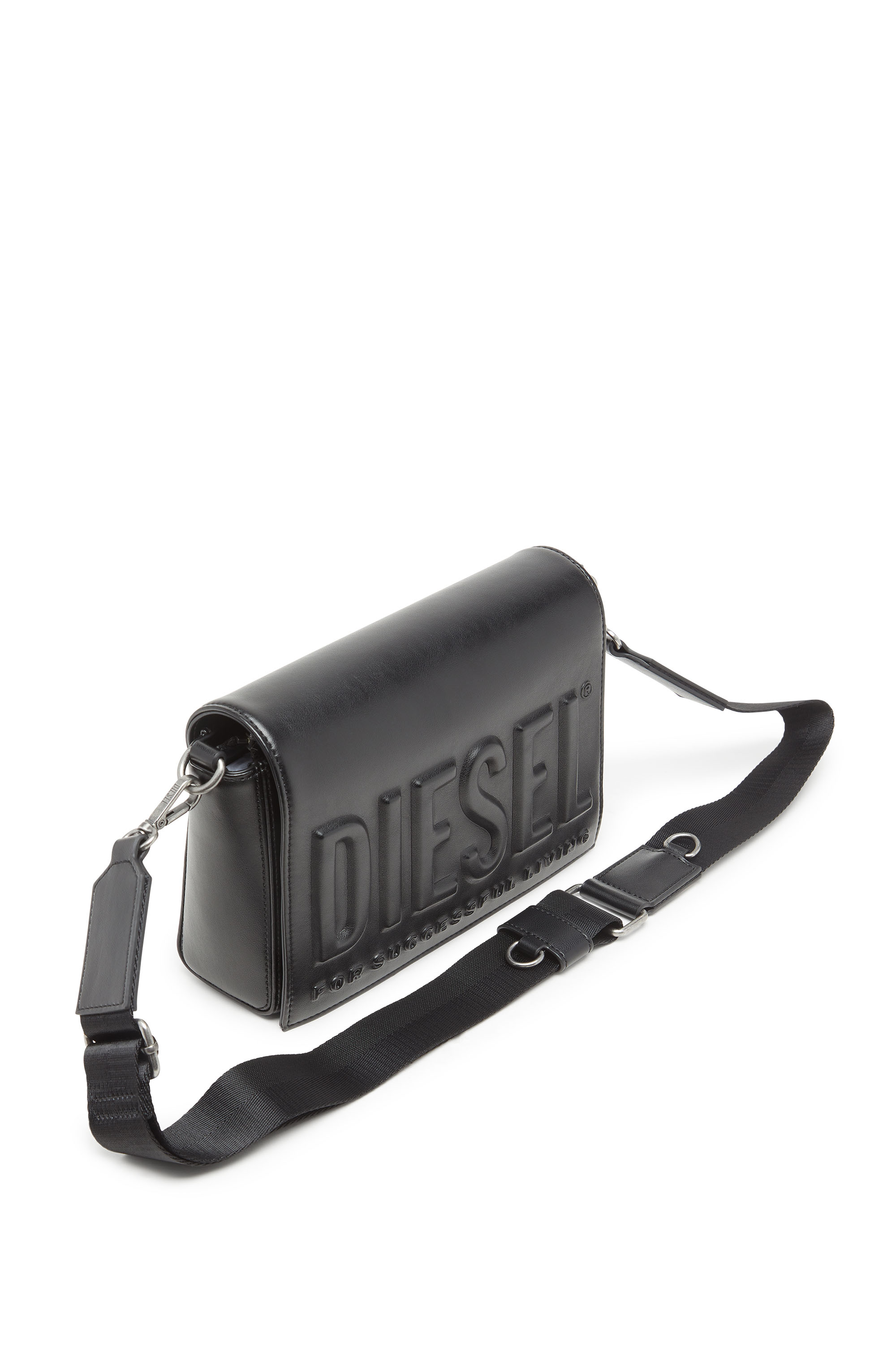Diesel - DSL 3D CAMERA BAG X, Unisex's Dsl 3D - PU bag with embossed logo in ブラック - 6