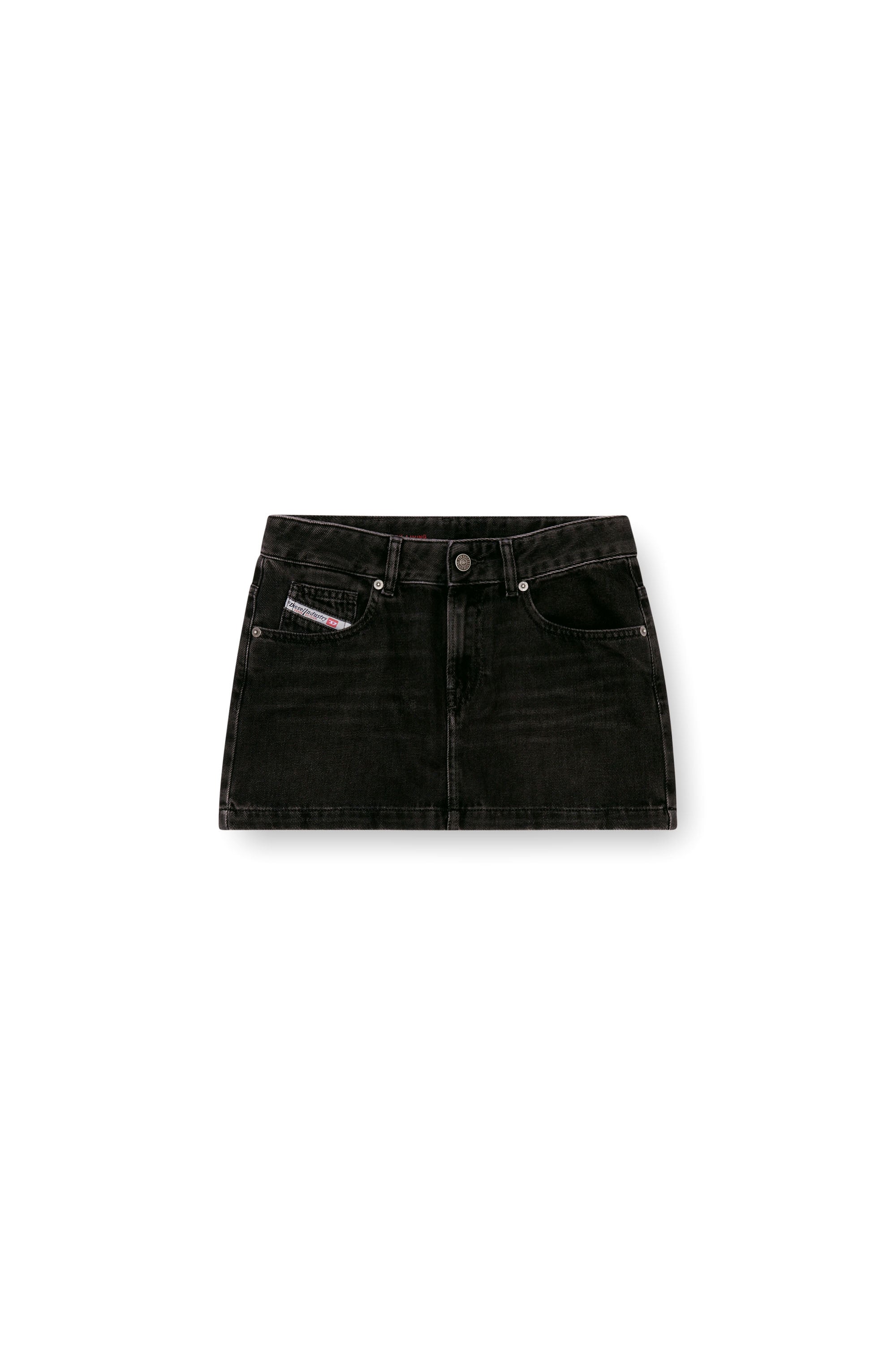 Diesel - DE-RON, Female's Mini skirt in clean-wash denim in ブラック - 3